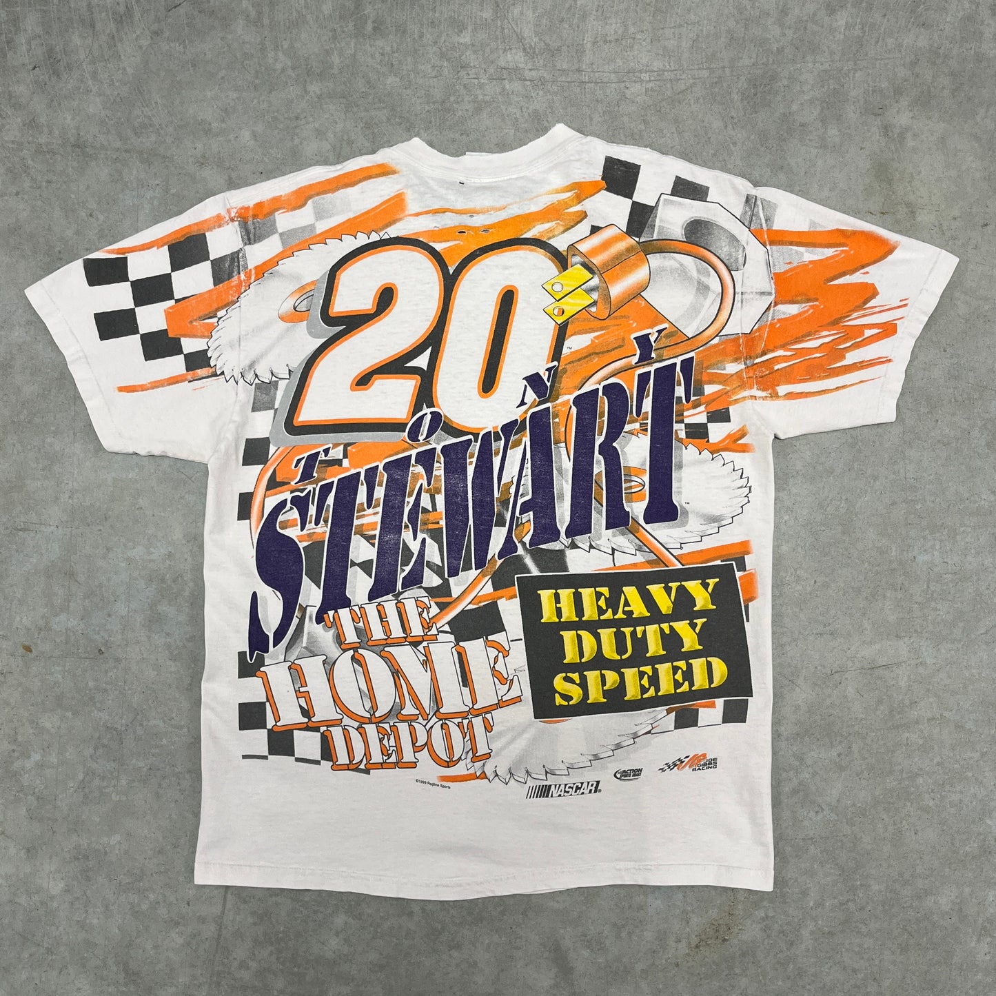 (L) Vintage Tony Stewart Nascar All Over Print Shirt