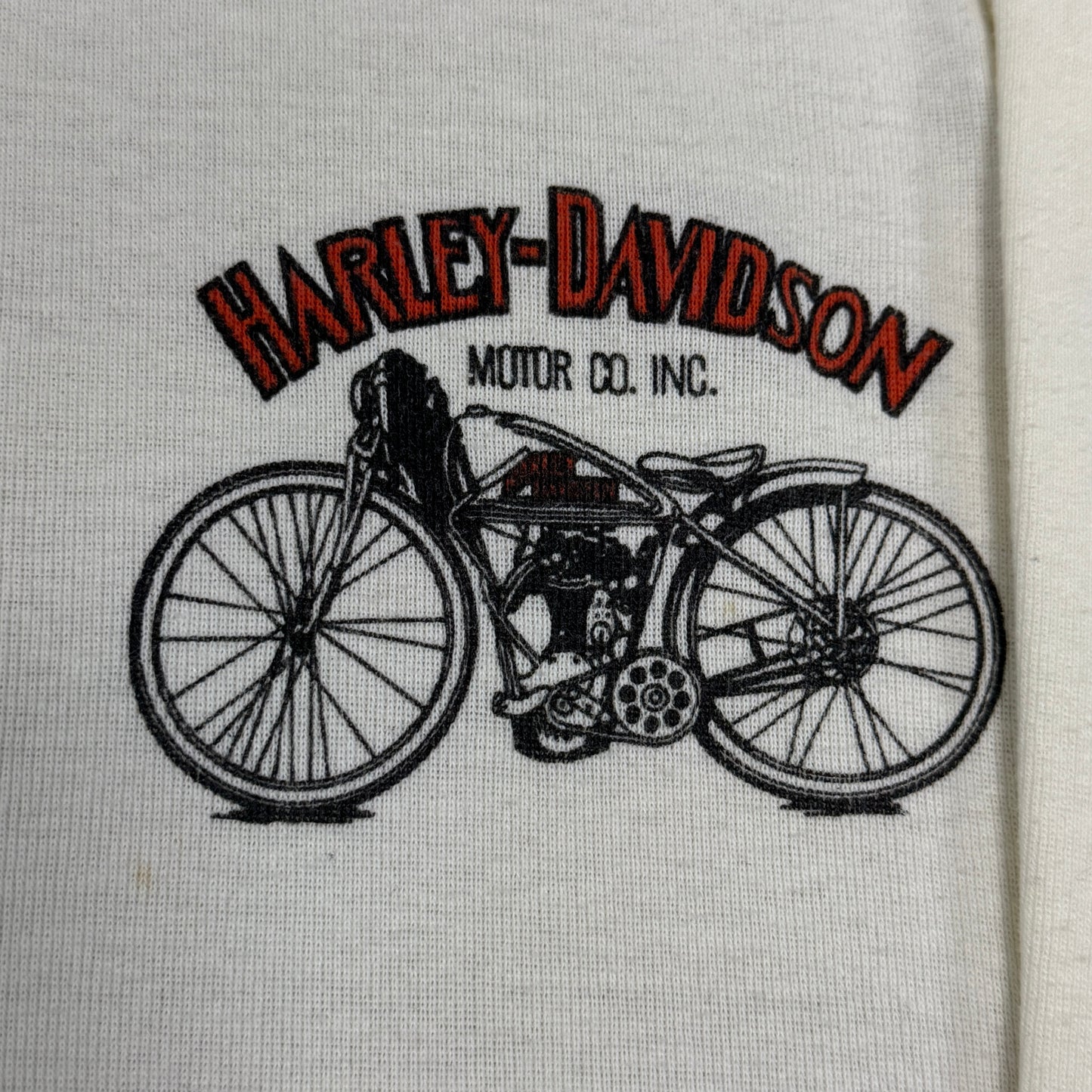 (S/M) 70s Harley Davidson Henley Longsleeve