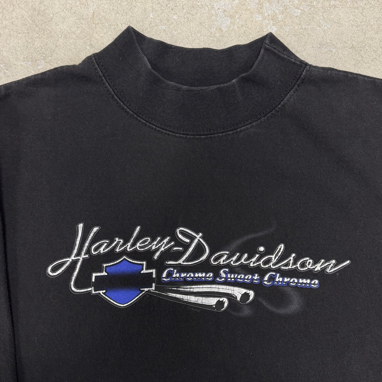 (S) 2001 Harley Davidson Chrome Sweet Chrome Longsleeve