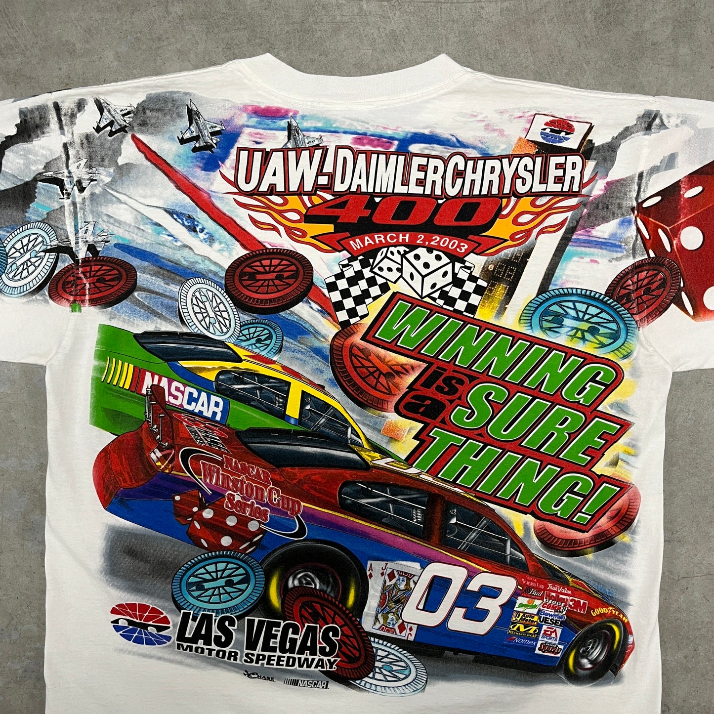 (XL) Vintage Nascar All Over Print Shirt