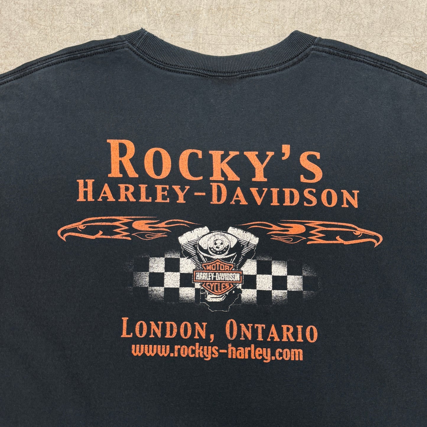 (3XL) Vintage Harley Davidson Flame Skull Longsleeve