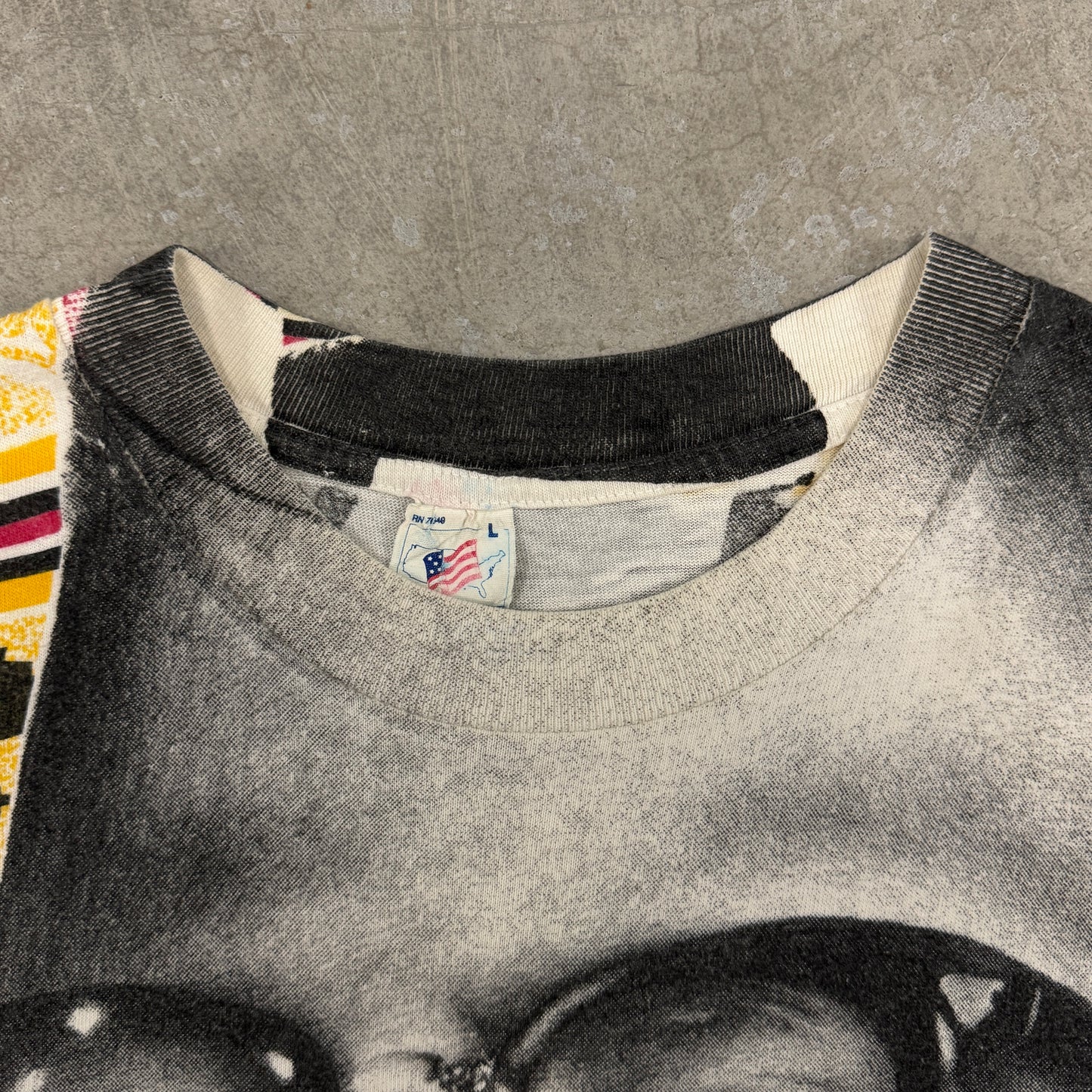 (L) Vintage Malcom X All Over Print Shirt
