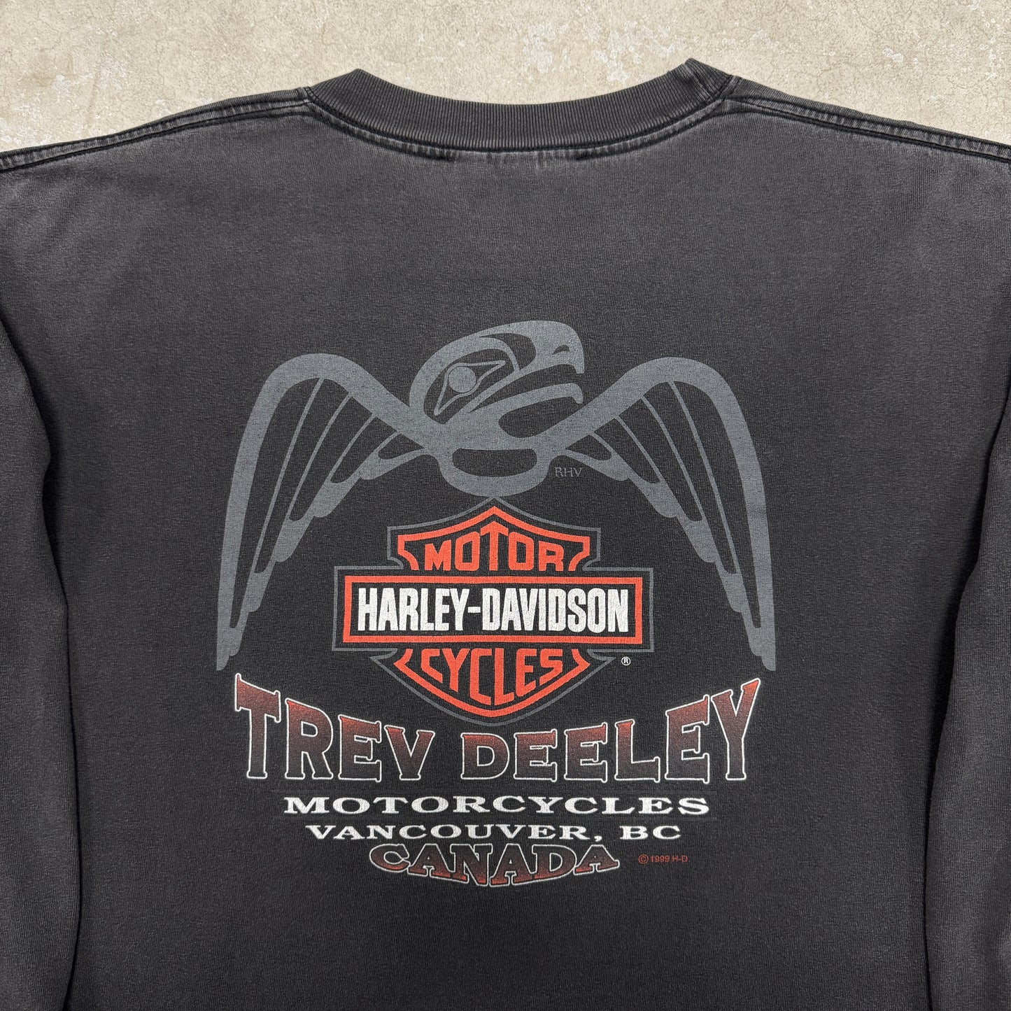 (XL) Vintage Harley Davidson Flame Longsleeve Vancouver