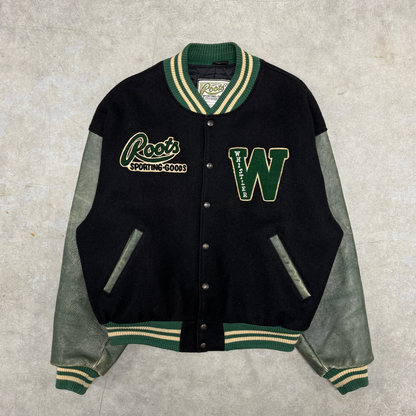 (L) Vintage Roots Whistler Varsity Jacket
