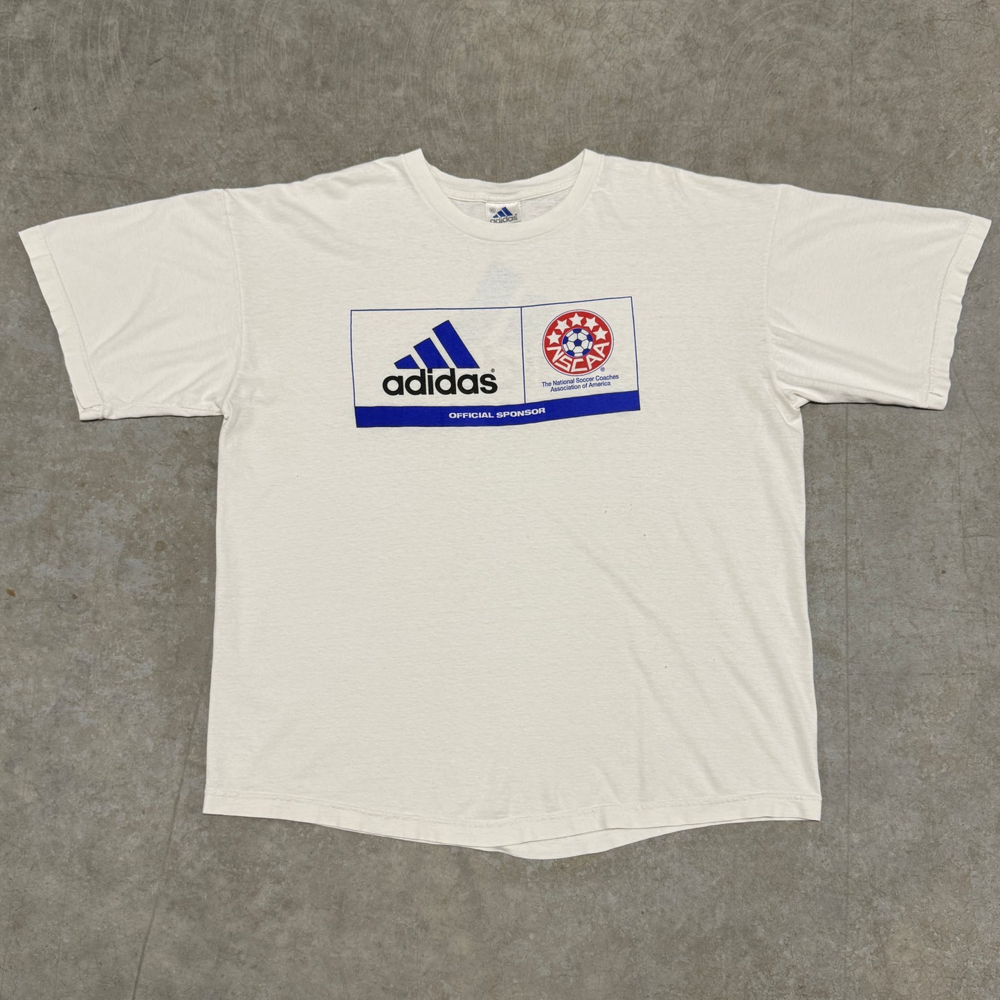 (XL) 90s Adidas Soccer Coaches Shirt