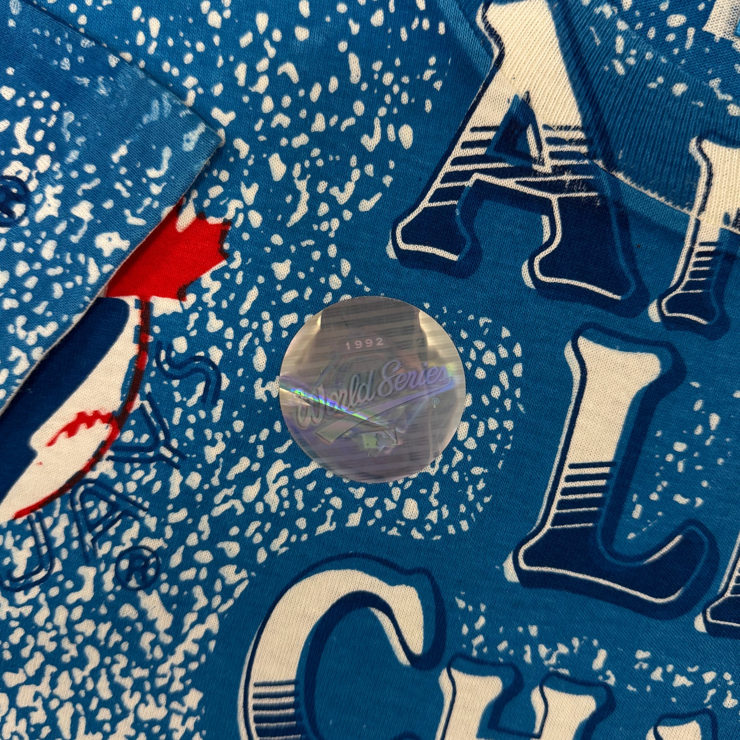 (XL) 1992 Toronto Blue Jays All Over Print Shirt Deadstock