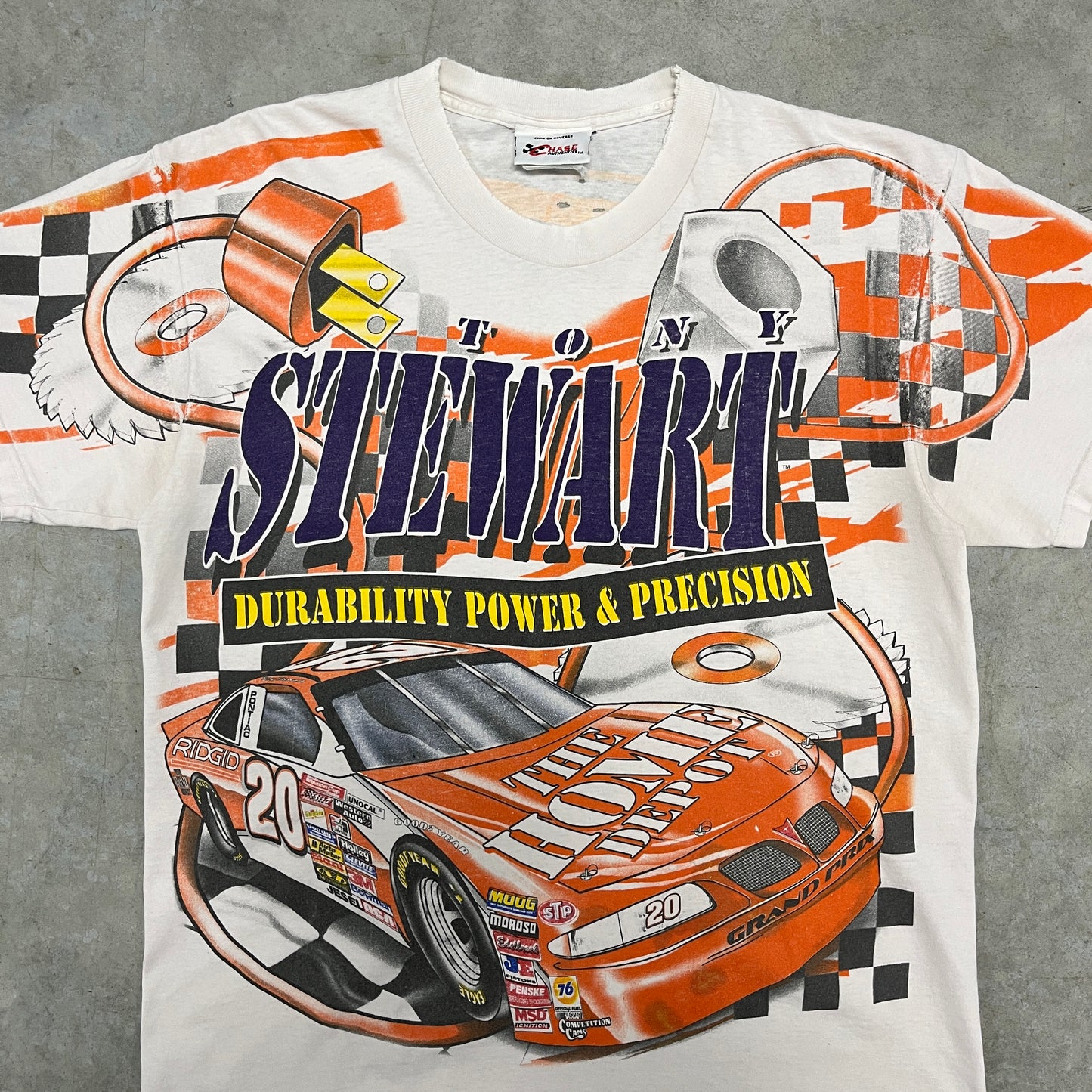 (L) Vintage Tony Stewart Nascar All Over Print Shirt