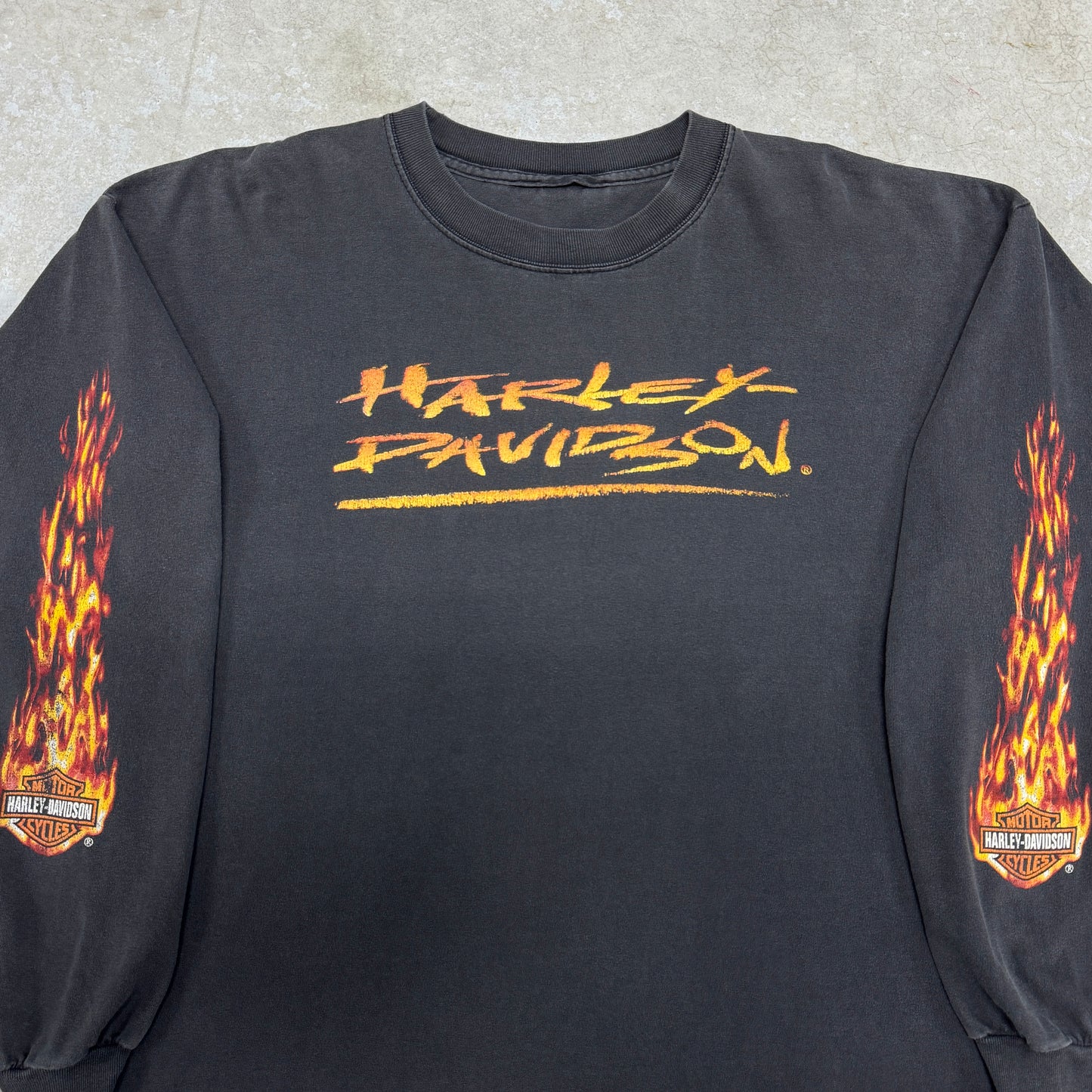 (XL) Vintage Harley Davidson Flame Longsleeve Vancouver