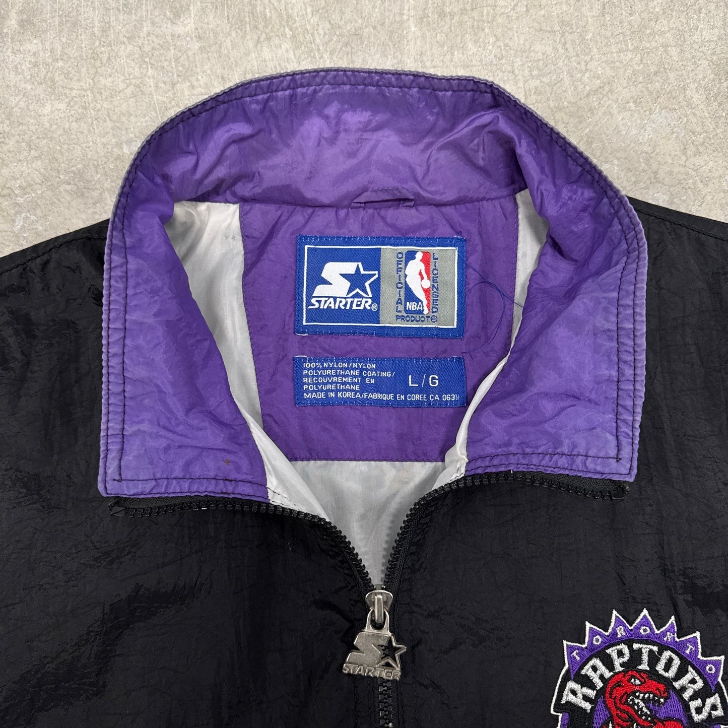 (L) 90s Toronto Raptors Starter Windbreaker Jacket