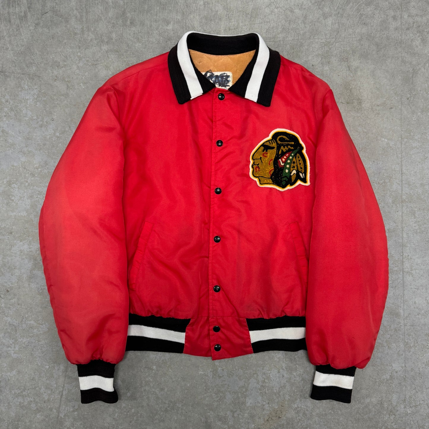 (M) Vintage Chicago Blackhawks Satin Jacket