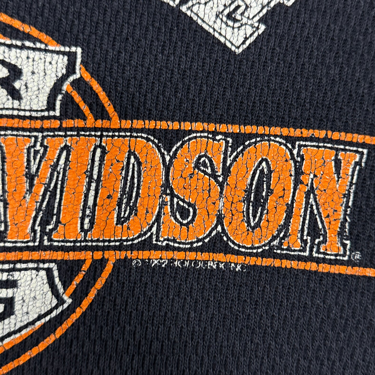 (M/L) 90s Harley Davidson Flame Sleeve Thermal
