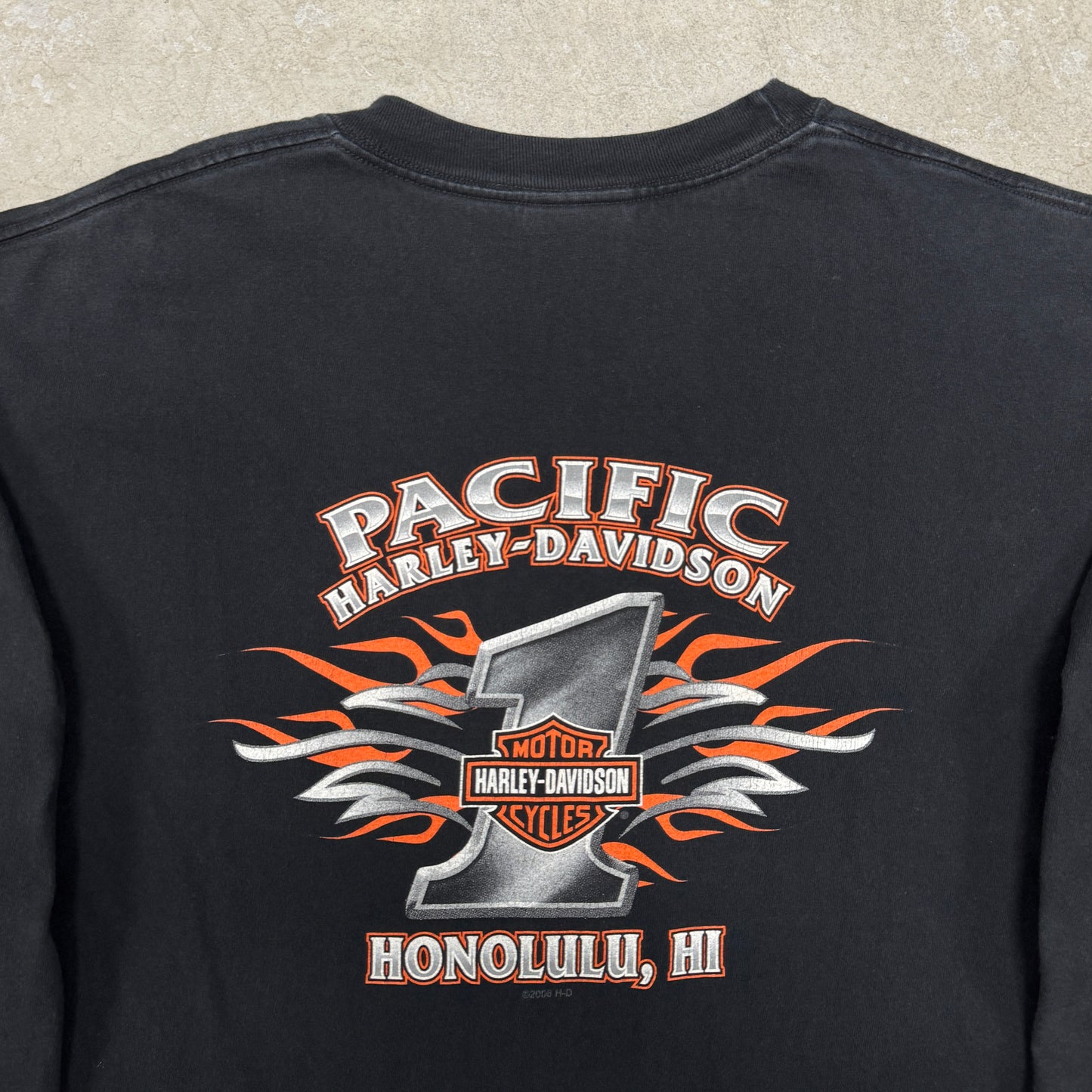 (XL) 2005 Harley Davidson Skull Longsleeve