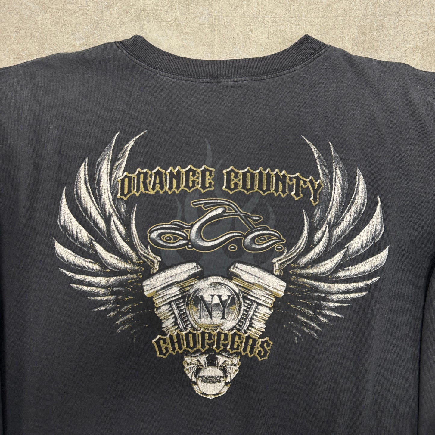 (XL) Vintage Orange County Choppers Longsleeve Faded Distressed