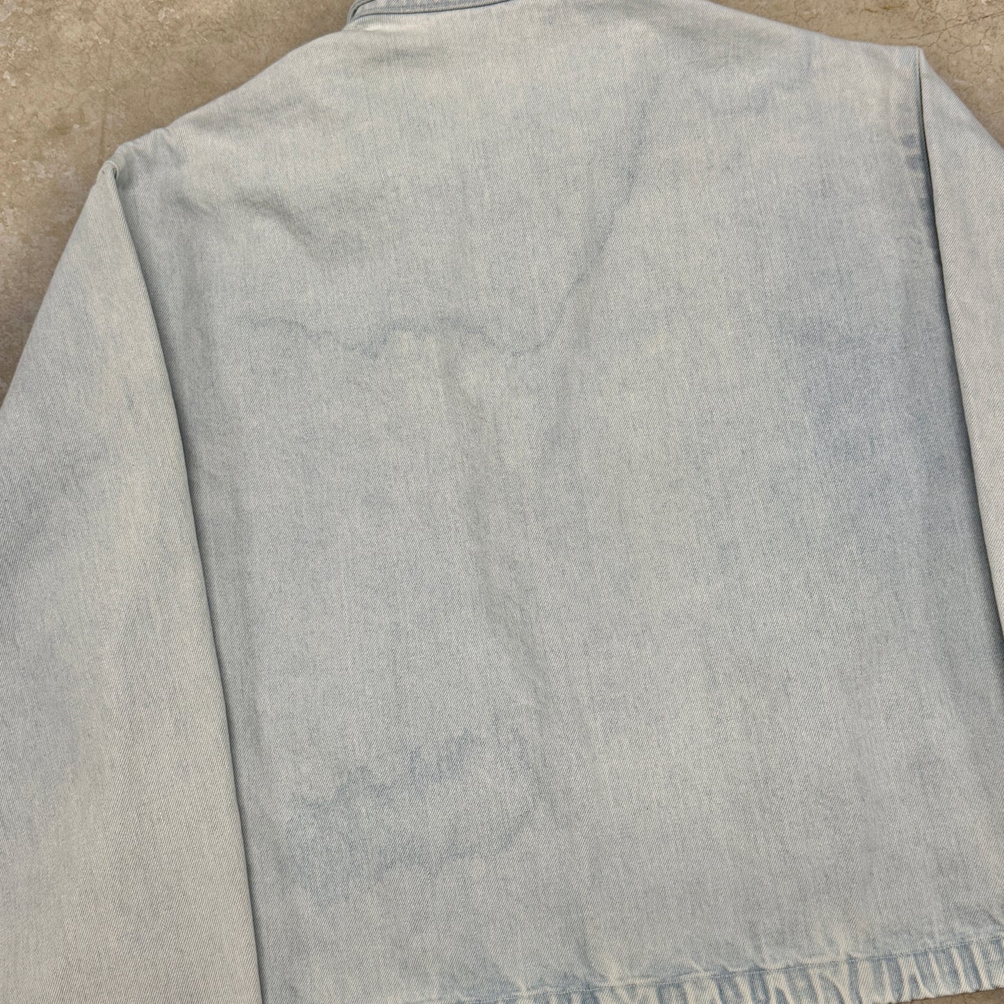 (XL) Vintage Polo Harrington Denim Jacket