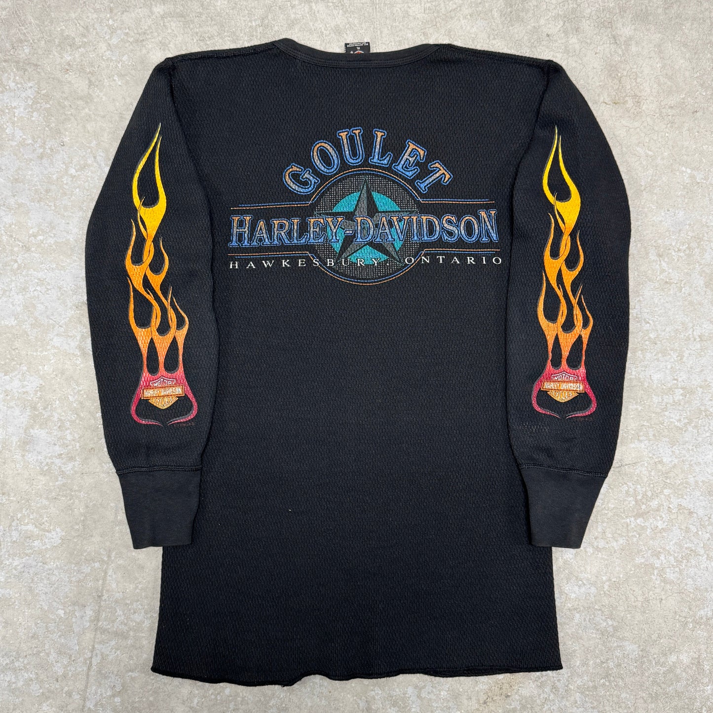 (L) 90s Harley Davidson Flame Thermal Longsleeve