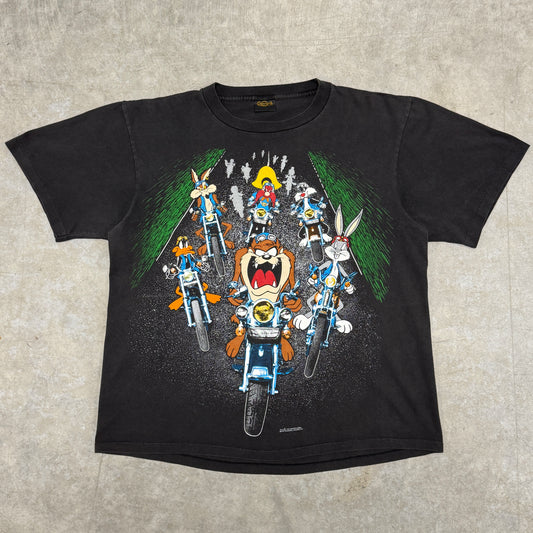 (L/XL) 1993 Looney Tunes Biker Shirt