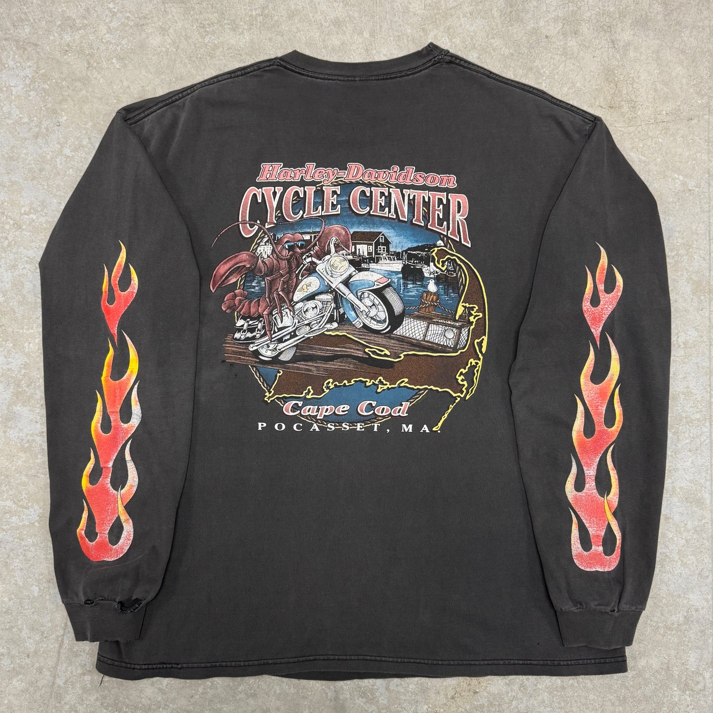 (XL) Vintage Harley Davidson Flame Longsleeve