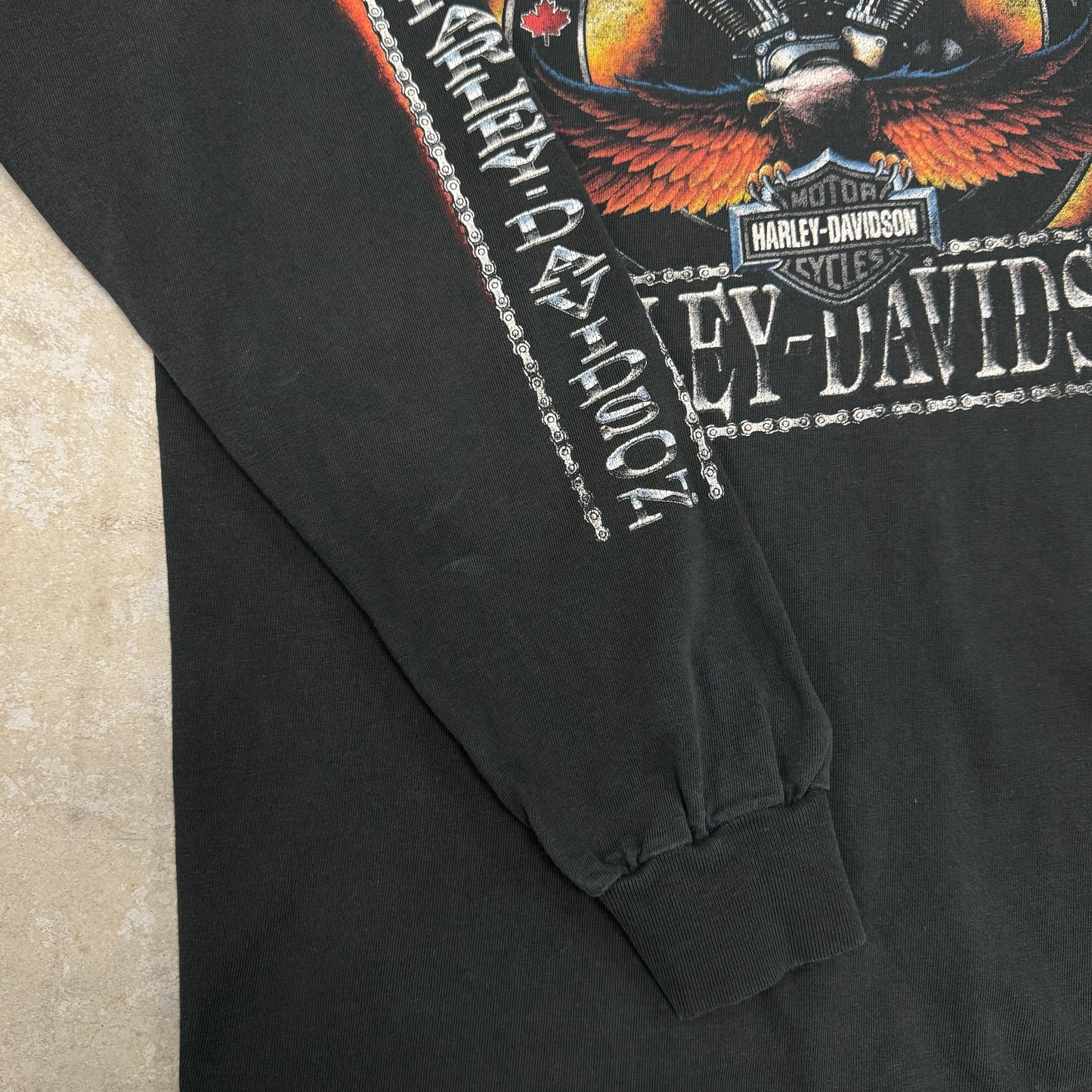 (M) Vintage Harley Davidson Peterborough Longsleeve