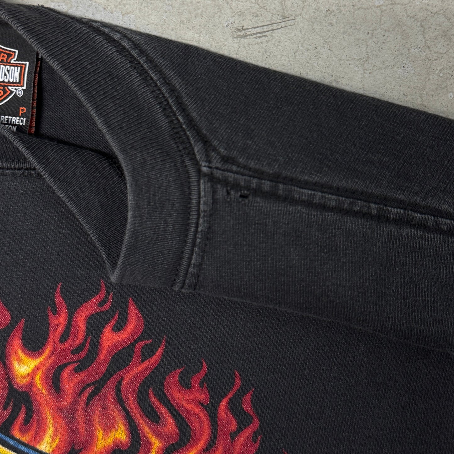(S) 2002 Harley Davidson Flame Longsleeve