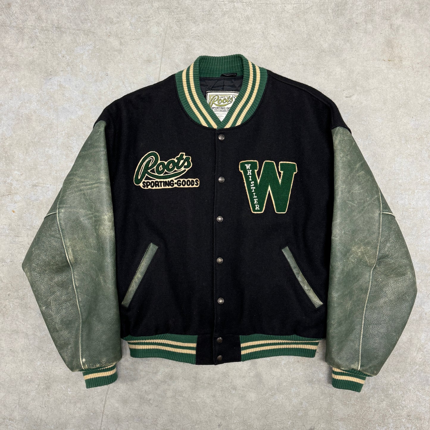 (L) Vintage Roots Whistler Varsity Jacket