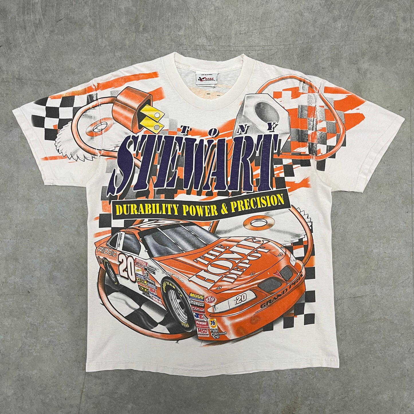 (L) Vintage Tony Stewart Nascar All Over Print Shirt