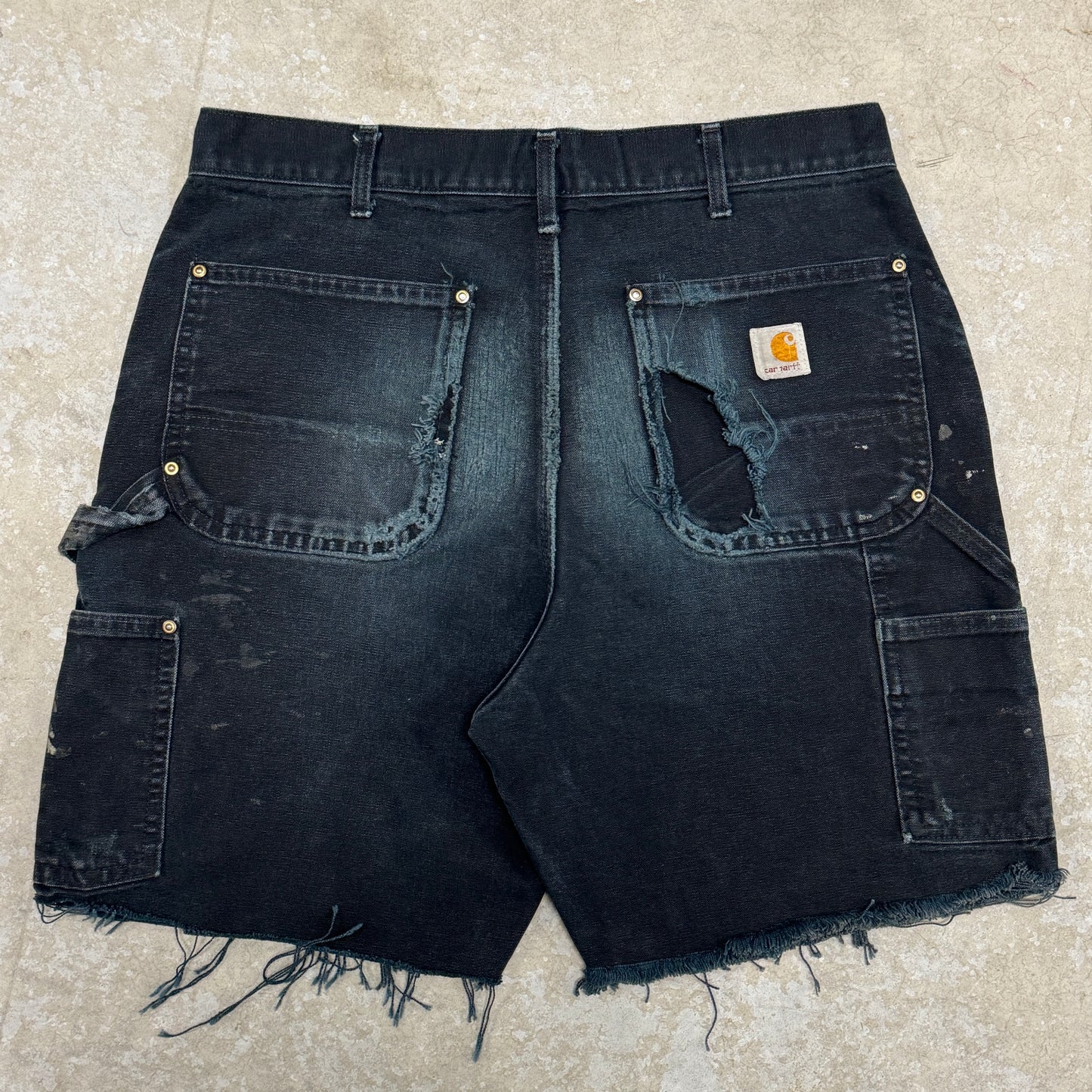 (32) Thrashed Carhartt Double Knee Shorts