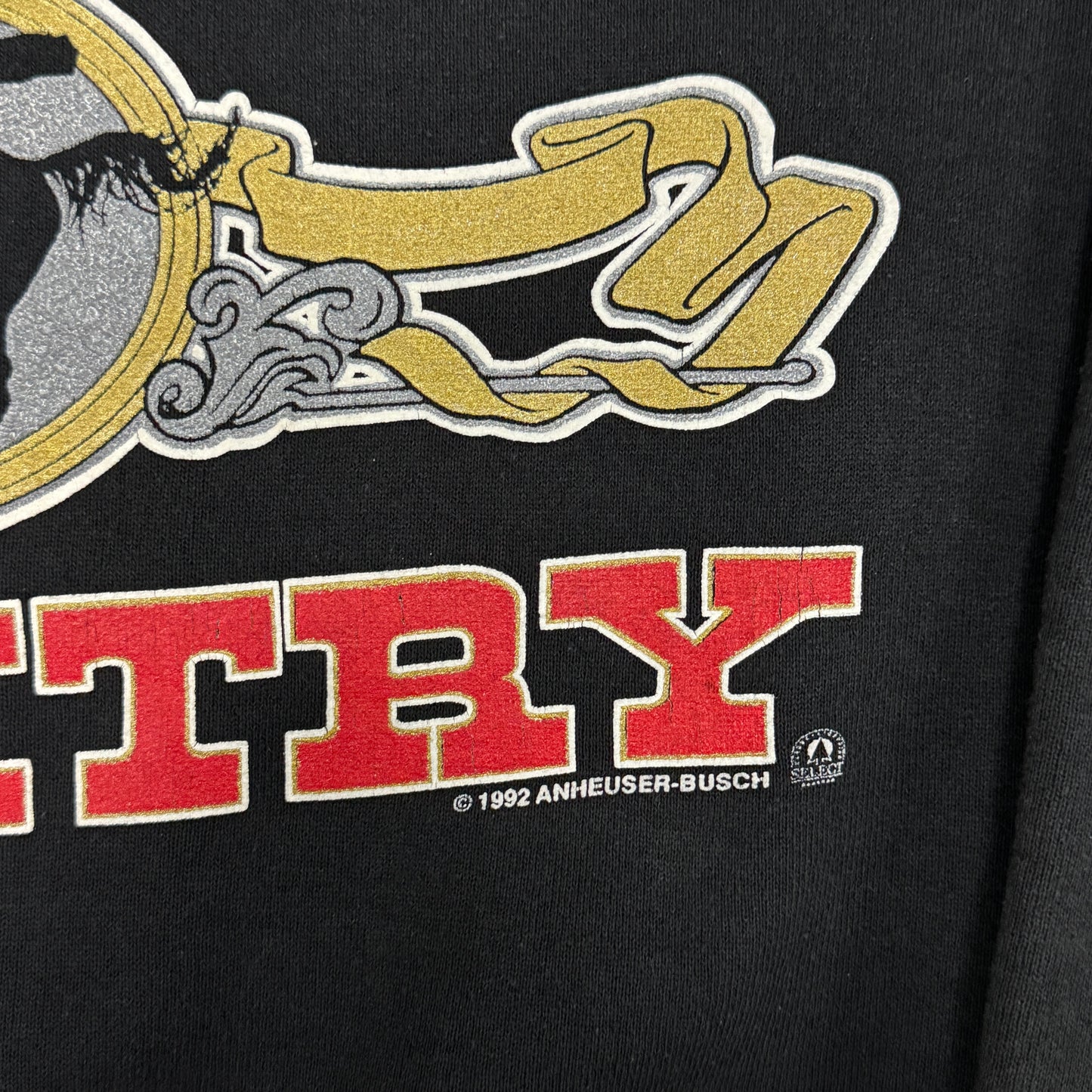 (L) 90s Budweiser Country Crewneck