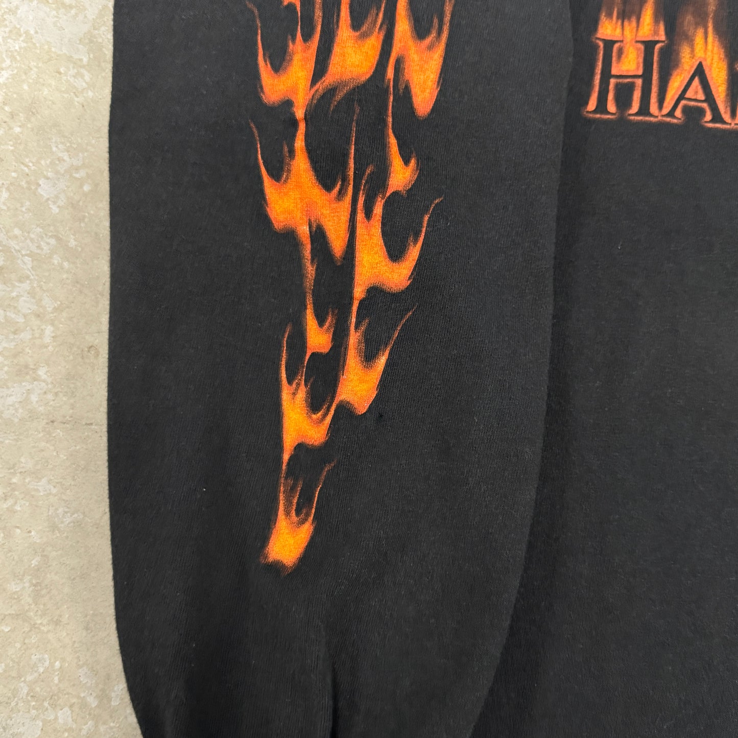 (L) 2006 Harley Davidson Skull Flame Longsleeve