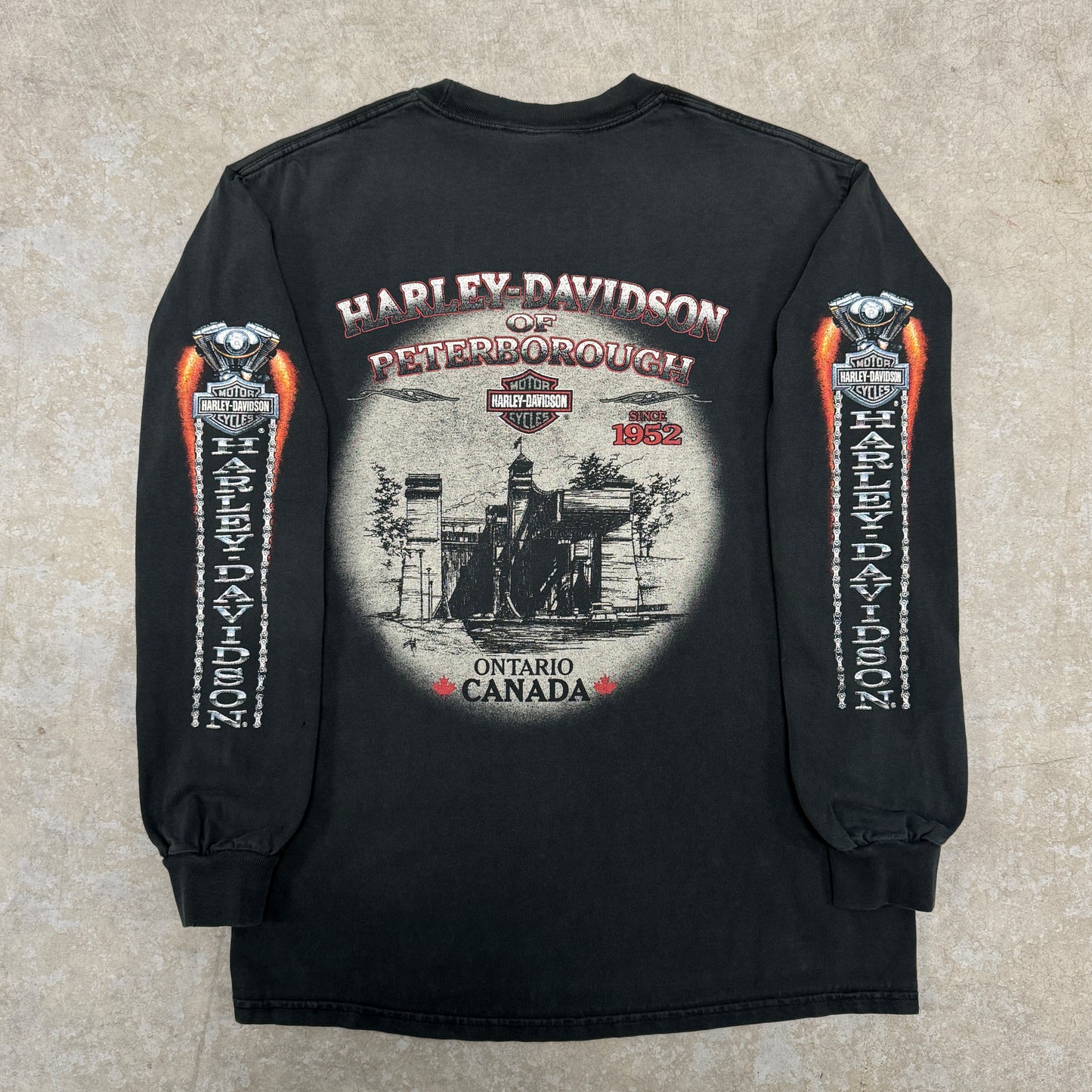 (M) Vintage Harley Davidson Peterborough Longsleeve