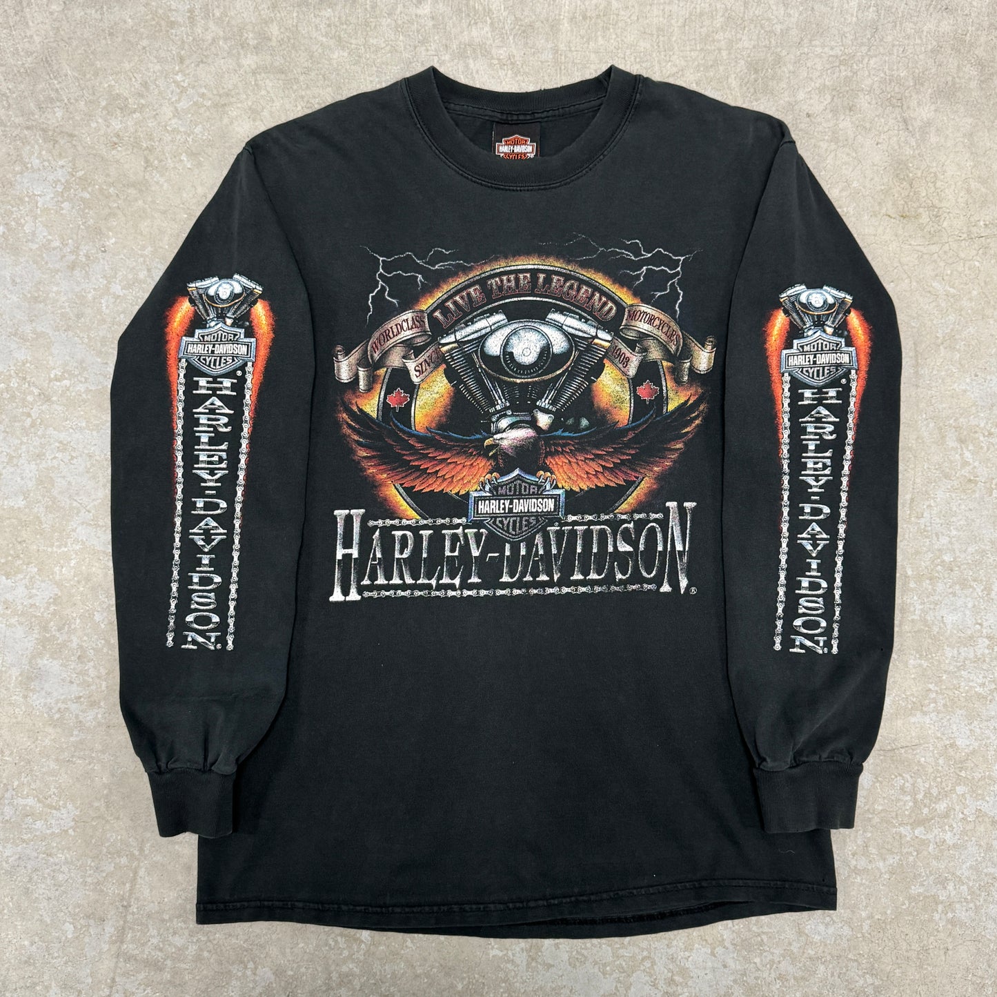 (M) Vintage Harley Davidson Peterborough Longsleeve