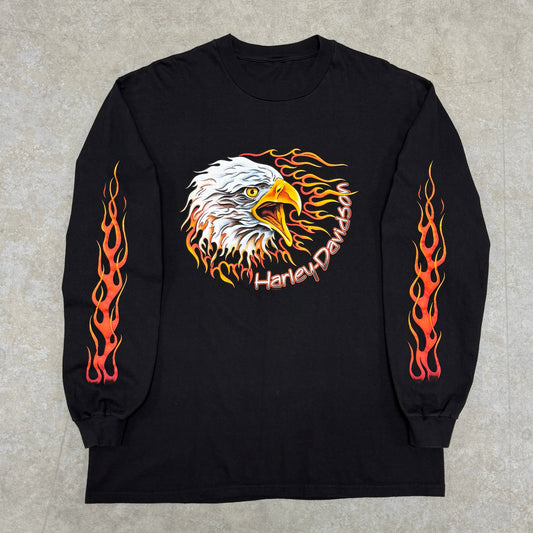 (XL) 1998 Harley Davidson Eagle Flame Longsleeve