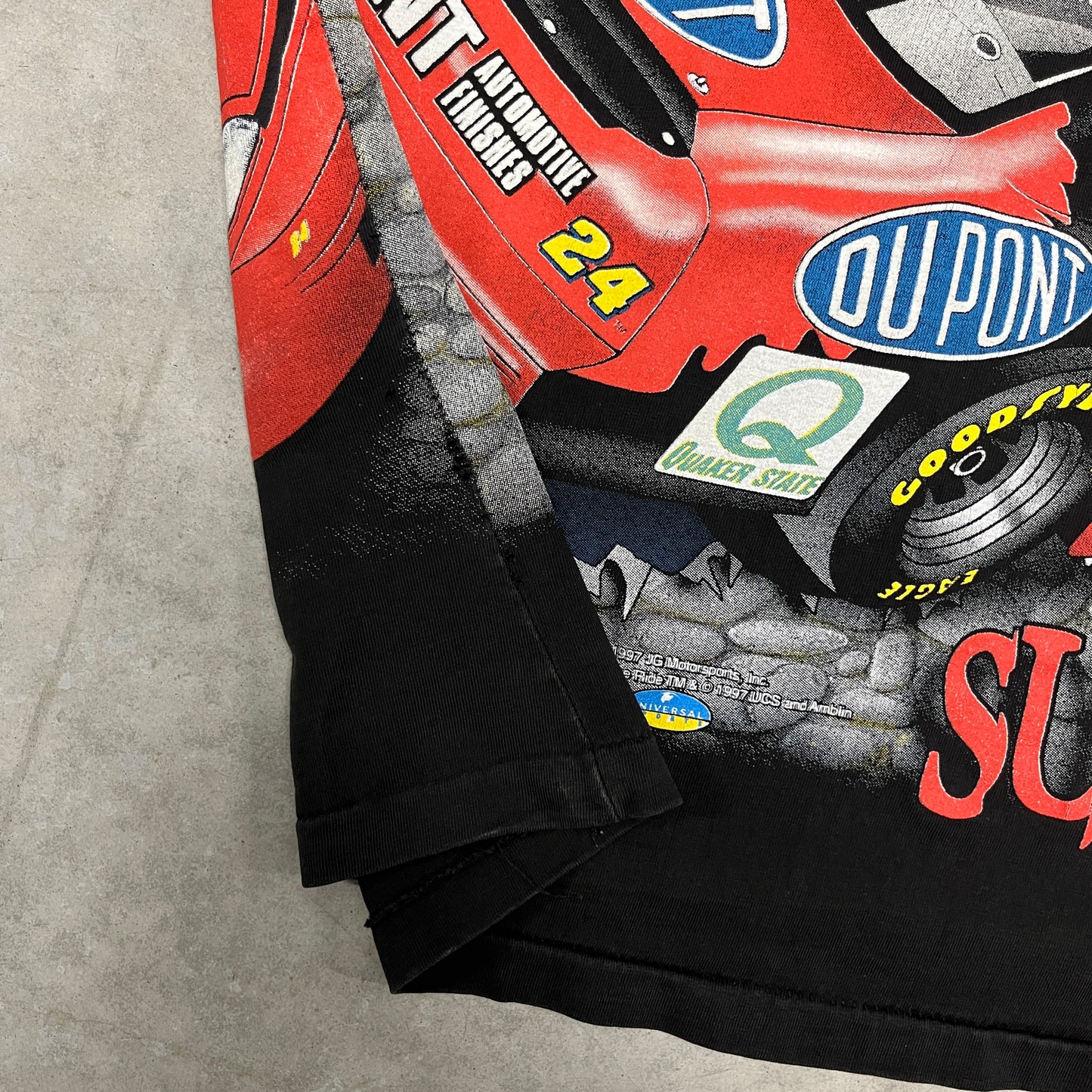 (L) Vintage Jurassic Park Nascar All Over Print Shirt