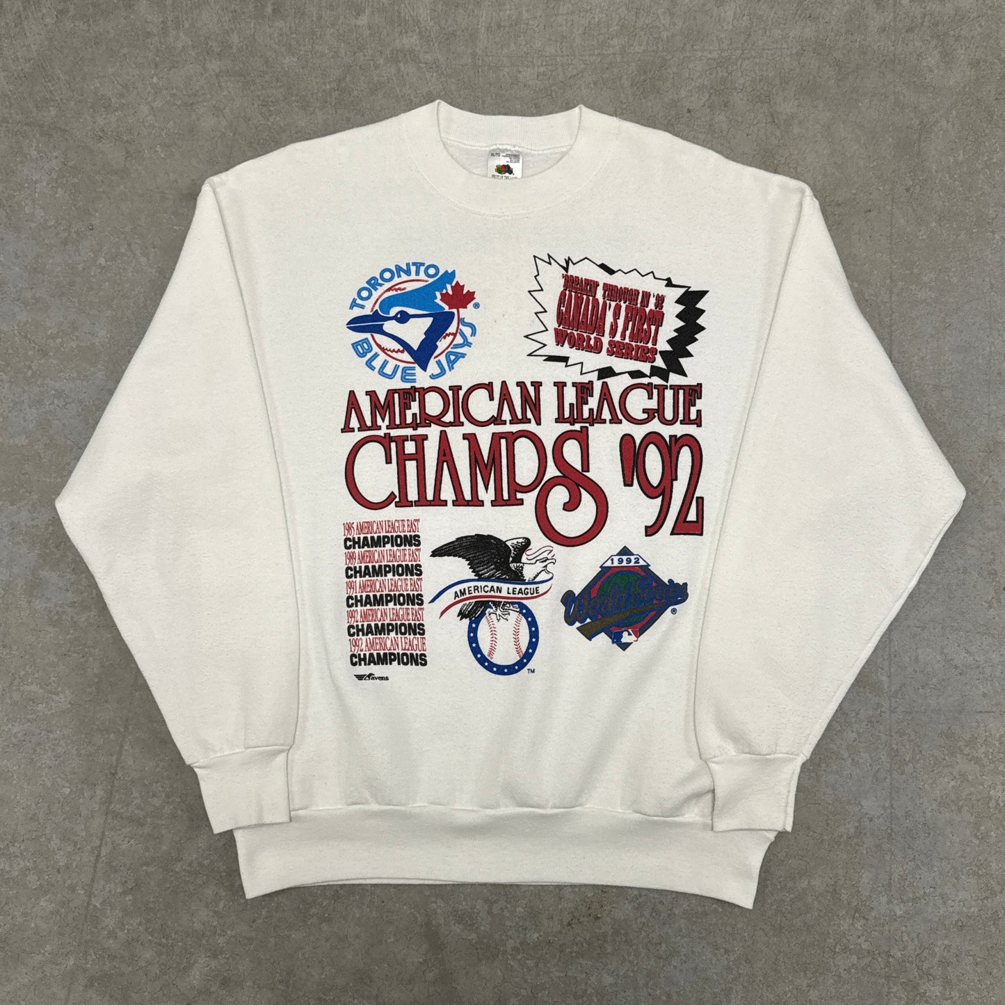 (XL) 1992 Toronto Blue Jays American League Champs Crewneck