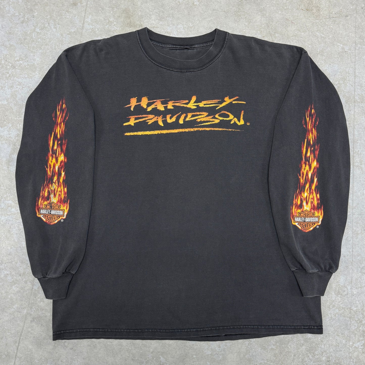 (XL) Vintage Harley Davidson Flame Longsleeve Vancouver