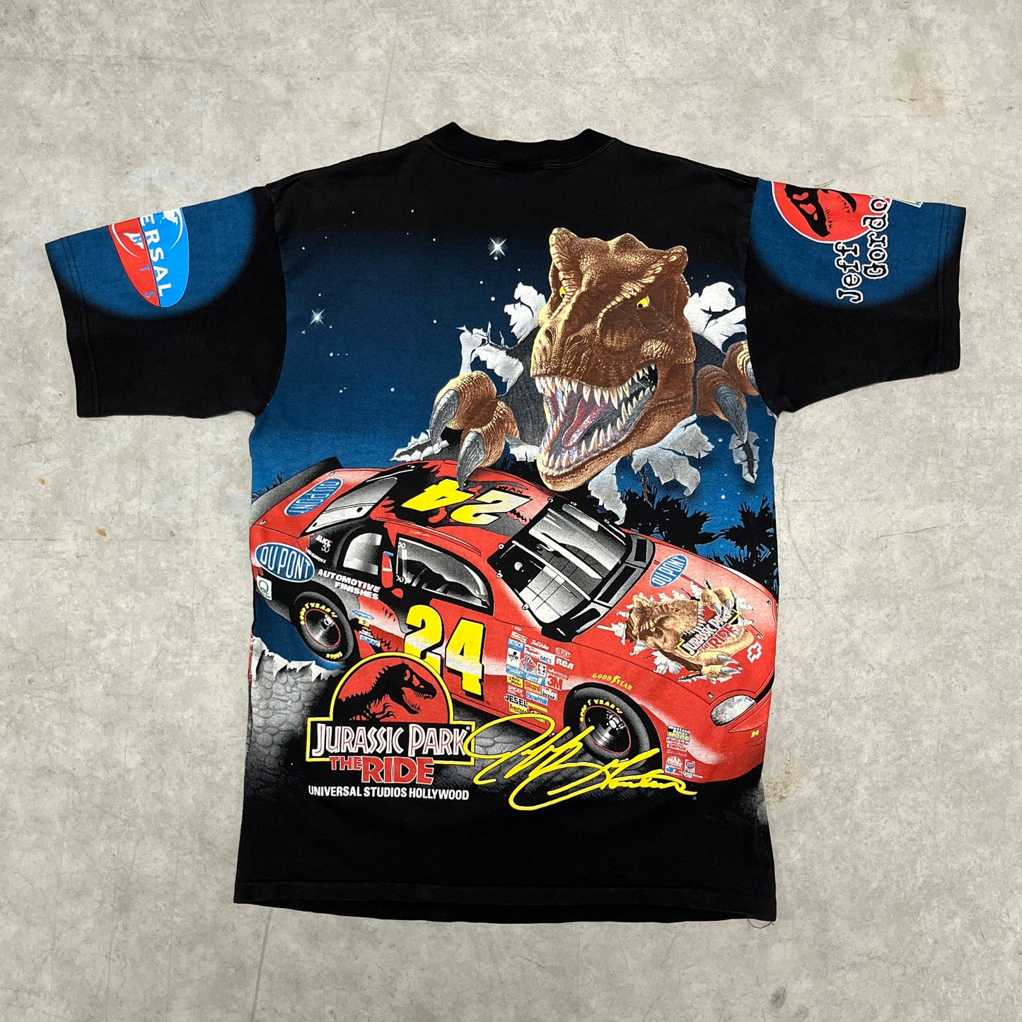 (L) Vintage Jurassic Park Nascar All Over Print Shirt