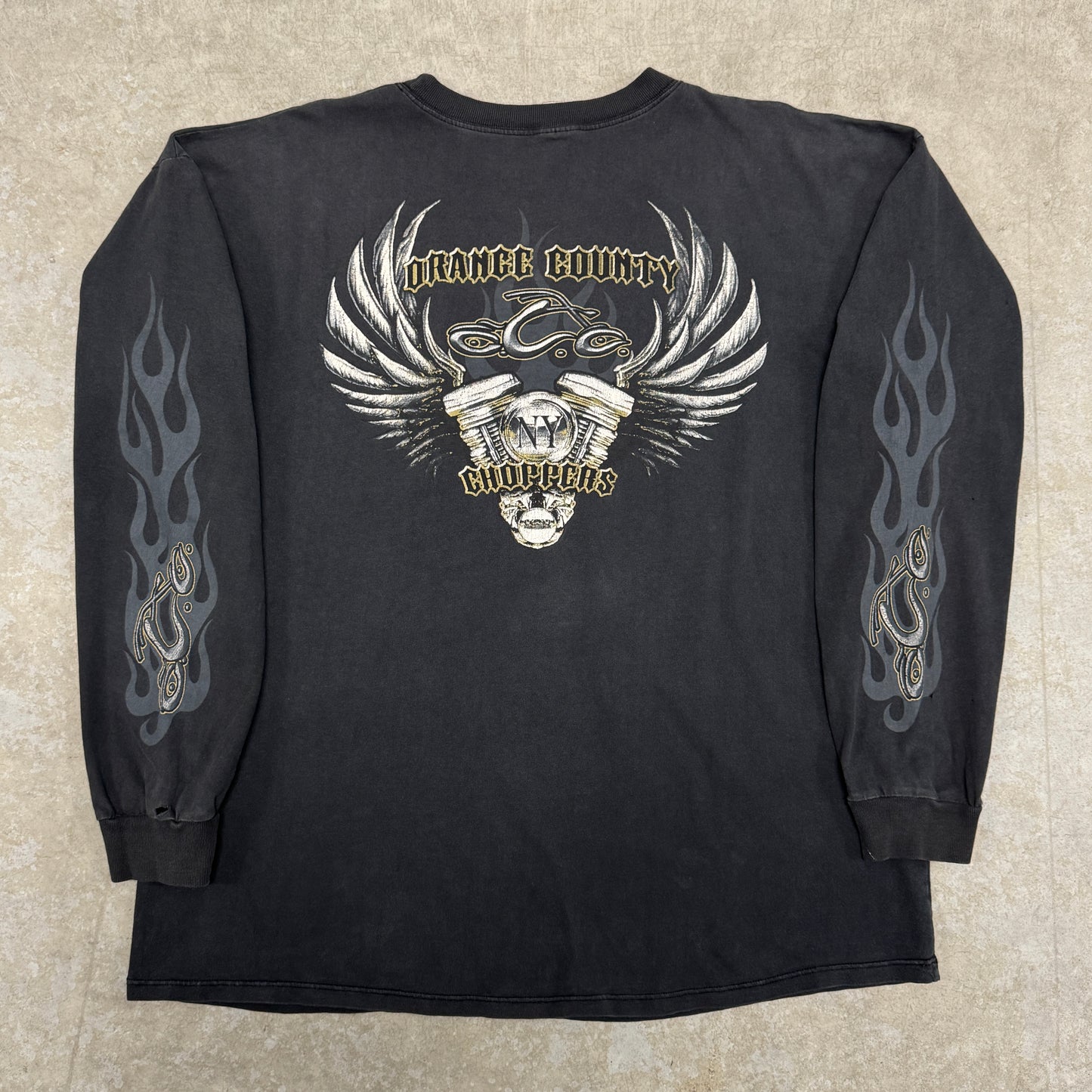 (XL) Vintage Orange County Choppers Longsleeve Faded Distressed