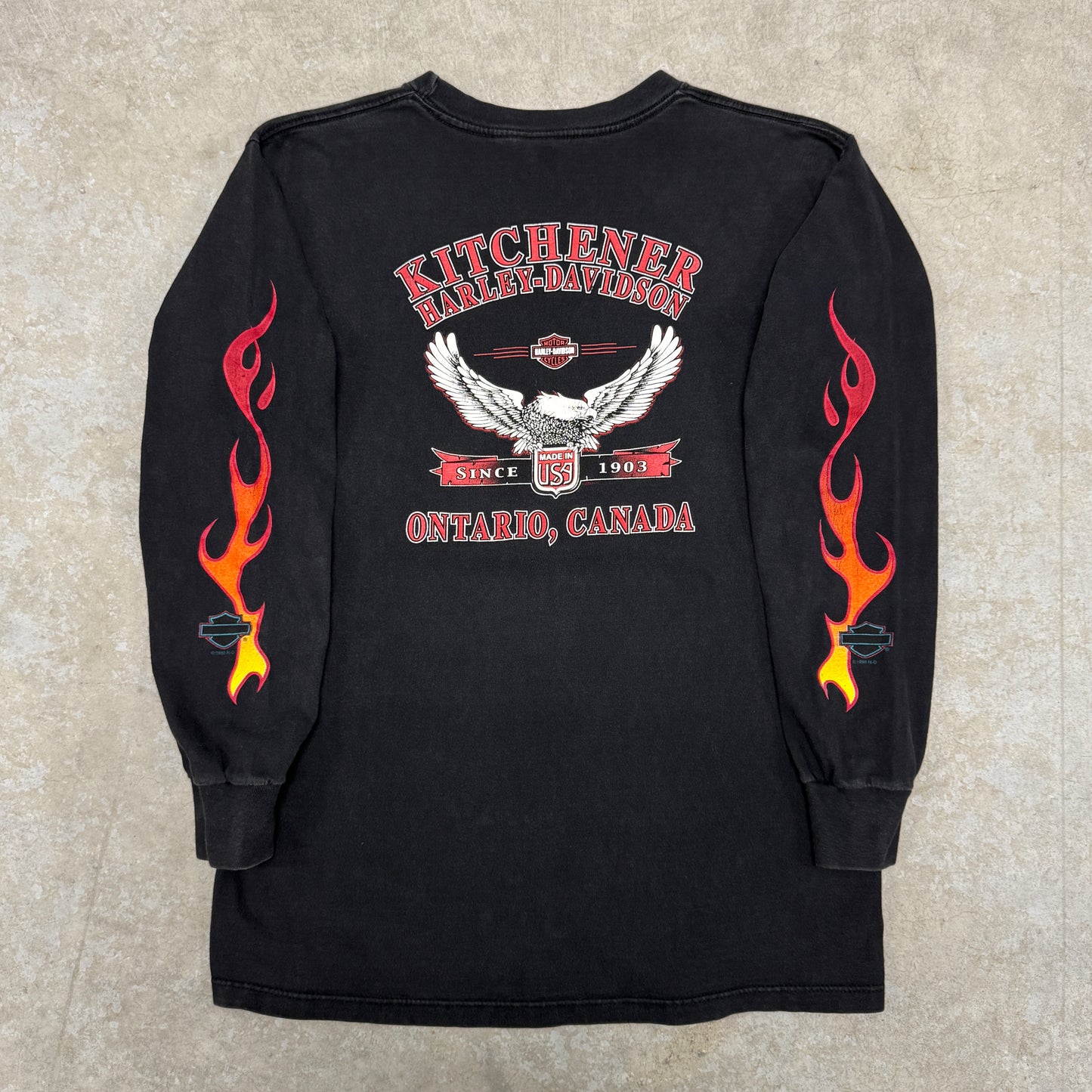 (M) Vintage Harley Davidson Flame Longsleeve