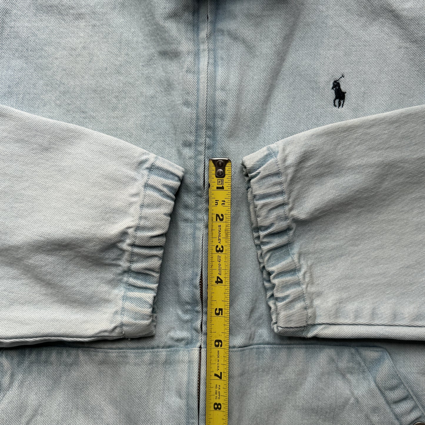 (XL) Vintage Polo Harrington Denim Jacket
