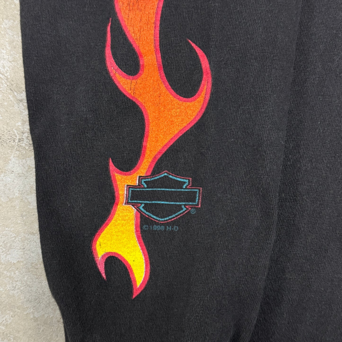 (M) Vintage Harley Davidson Flame Longsleeve