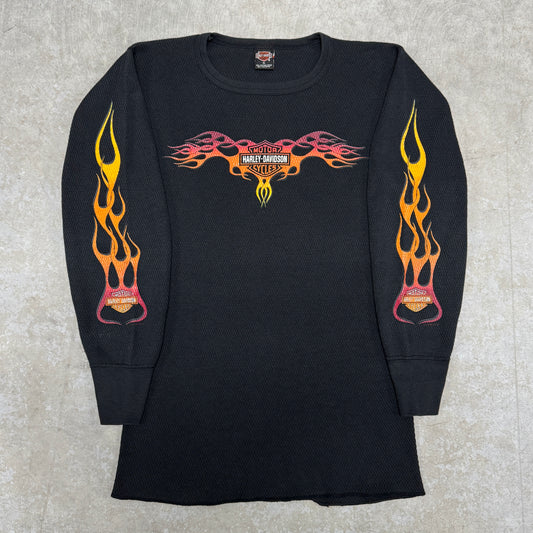 (L) 90s Harley Davidson Flame Thermal Longsleeve