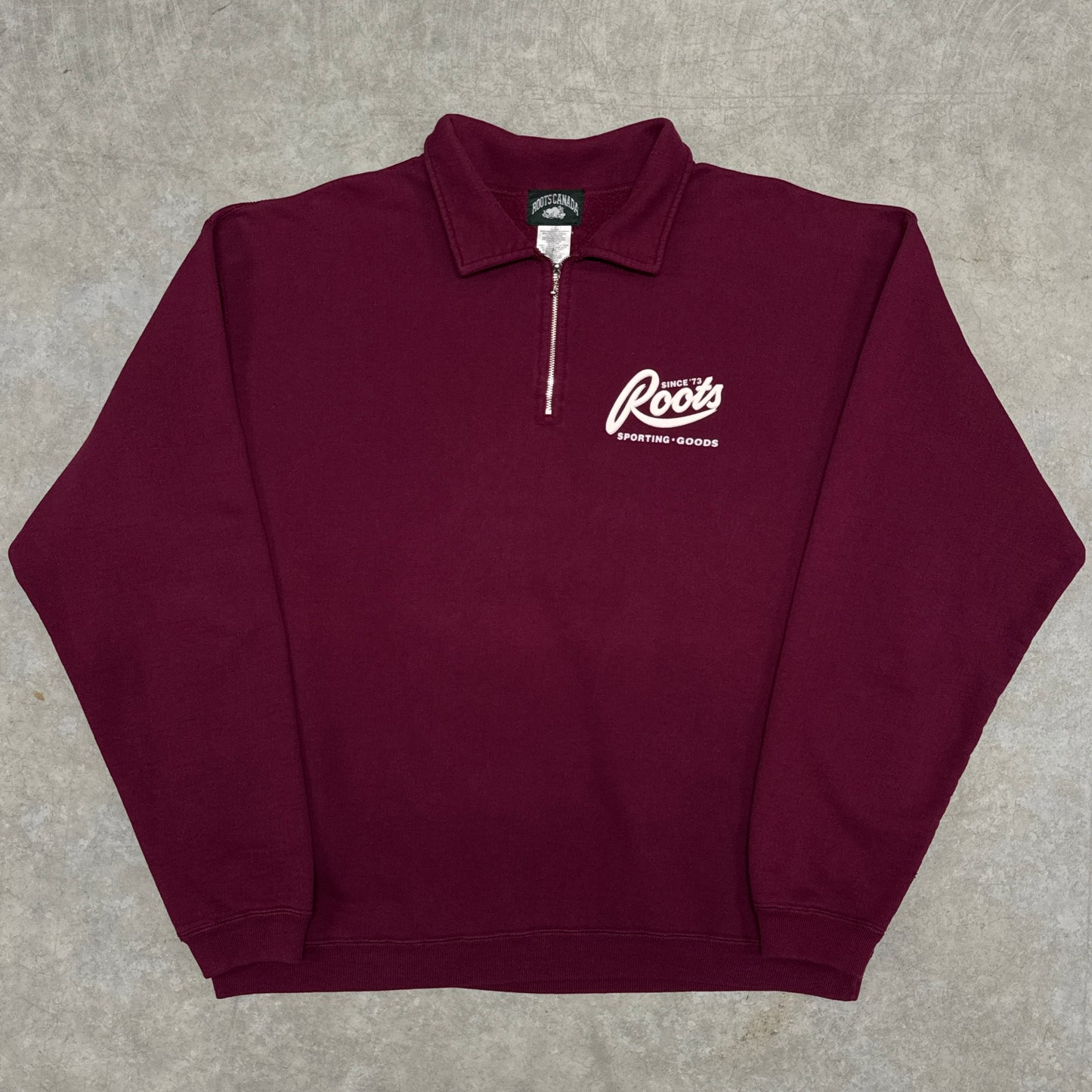 (XL) 90s Roots 1/4 Zip Sweatshirt