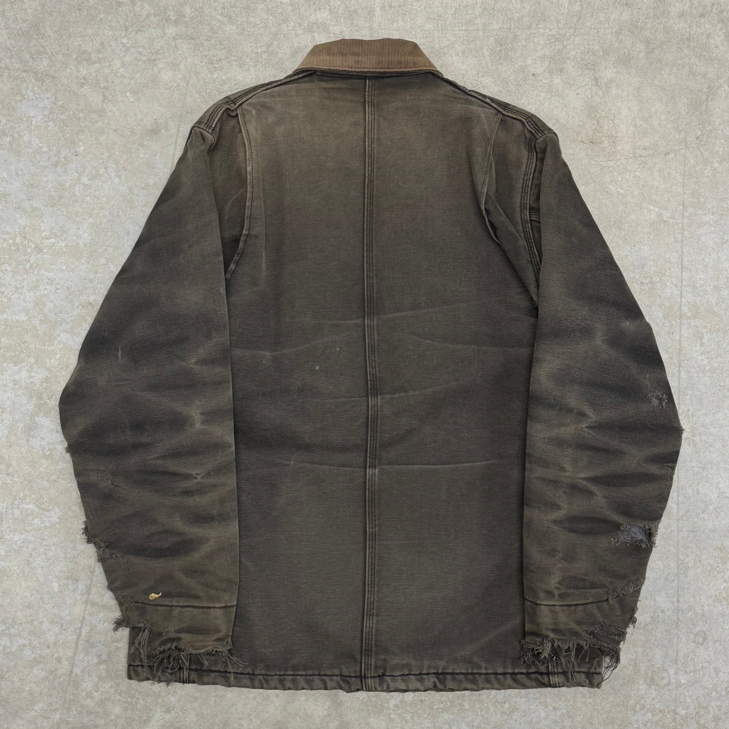 (L) Vintage Carhartt Chore Jacket Faded Black