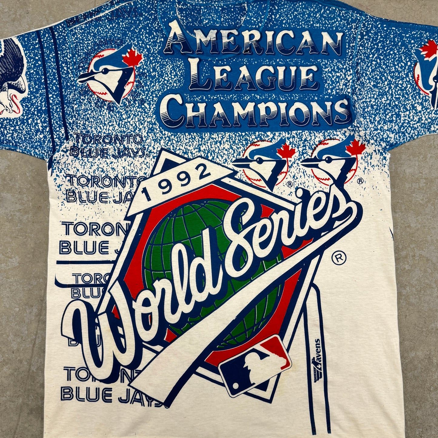 (XL) 1992 Toronto Blue Jays All Over Print Shirt Deadstock