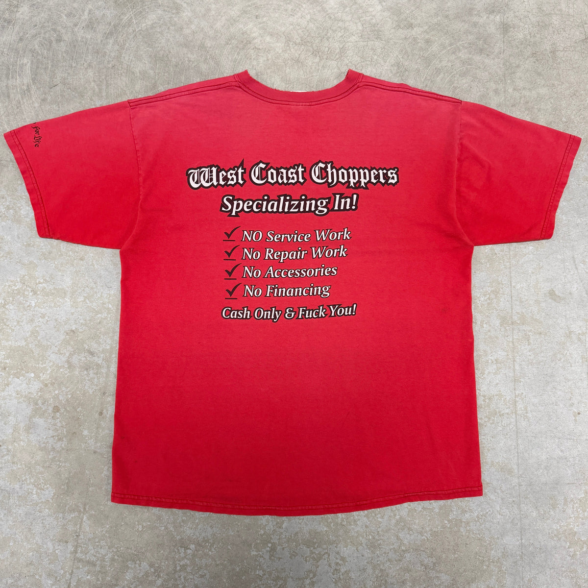 (XL) Vintage West Coast Choppers Shirt Faded Red
