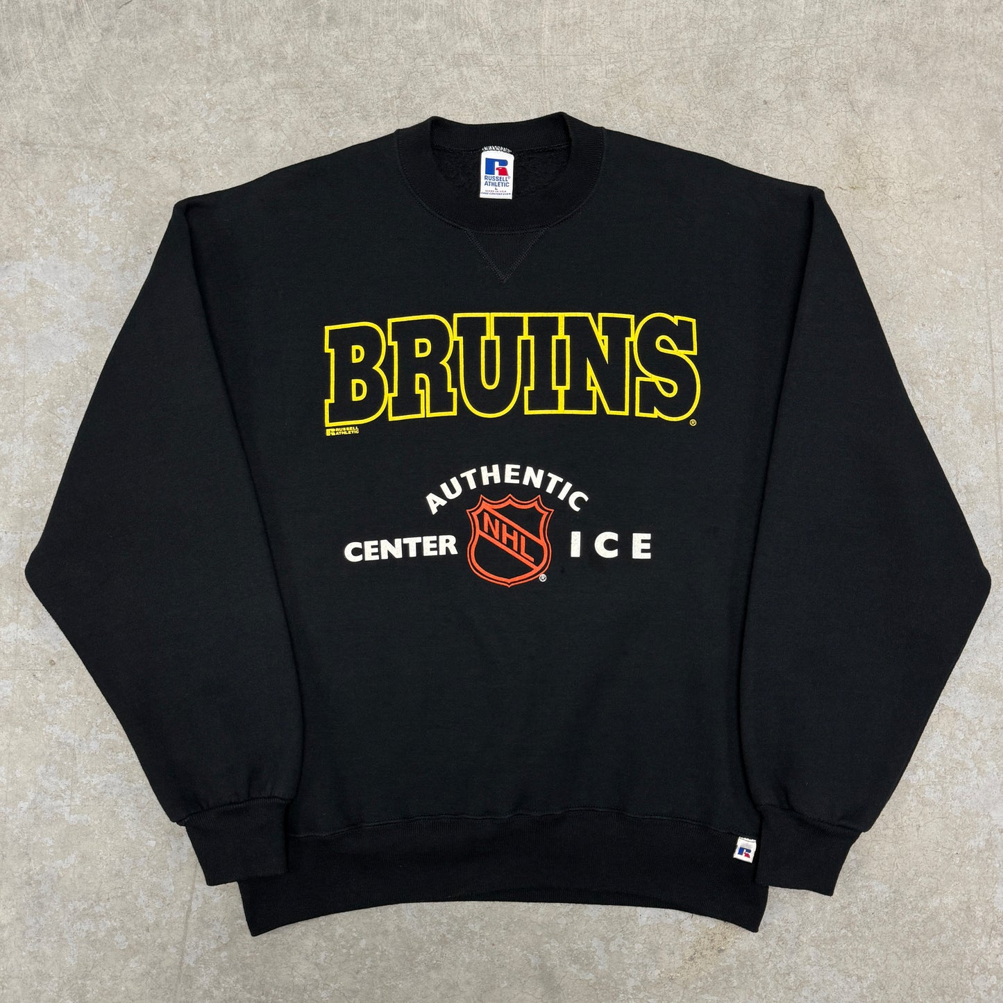 (L) 90s Boston Bruins Russell Crewneck