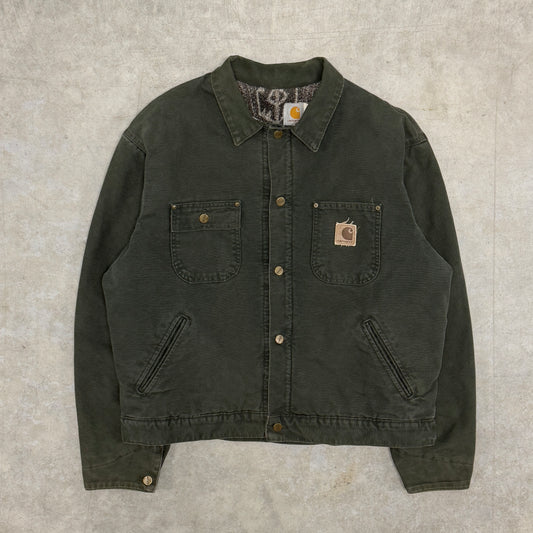 (XL) 90s Carhartt Chore Detroit Aztec Jacket