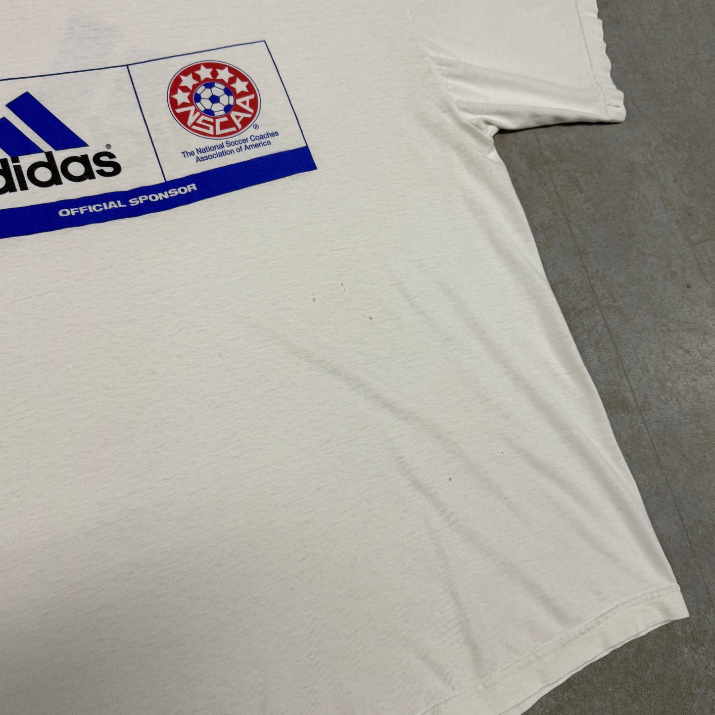 (XL) 90s Adidas Soccer Coaches Shirt