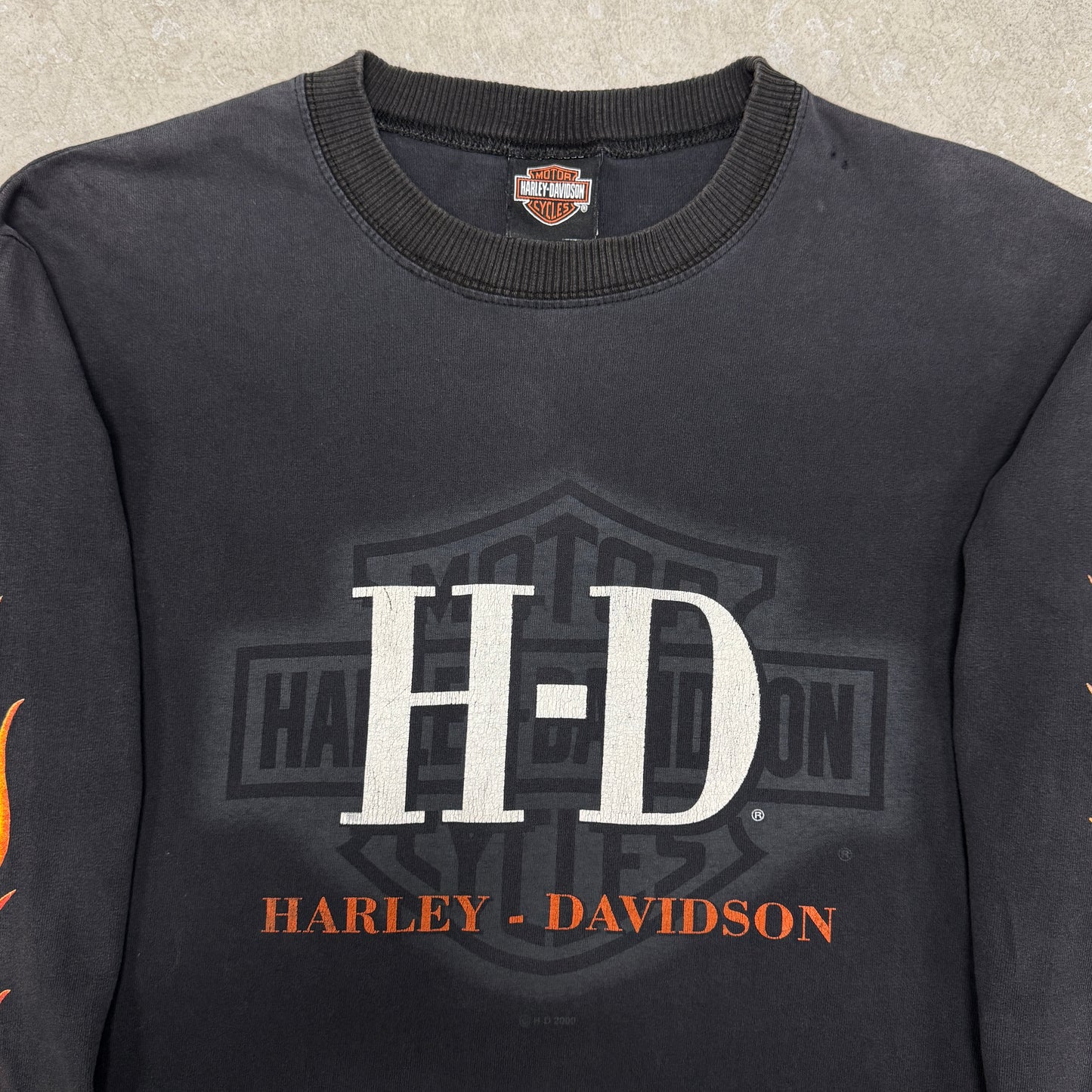 (M/L) 2000 Harley Davidson Flame Longsleeve