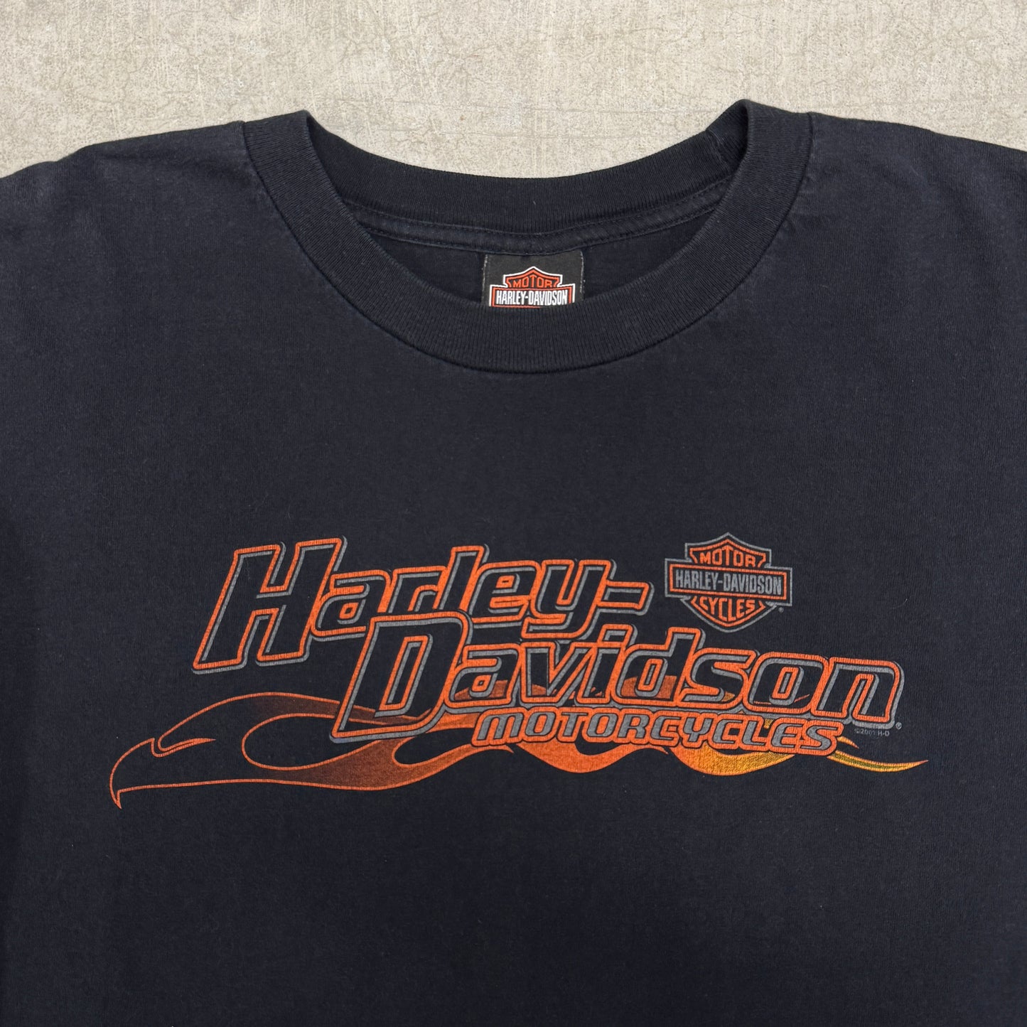 (2XL) Vintage Harley Davidson Flame Longsleeve