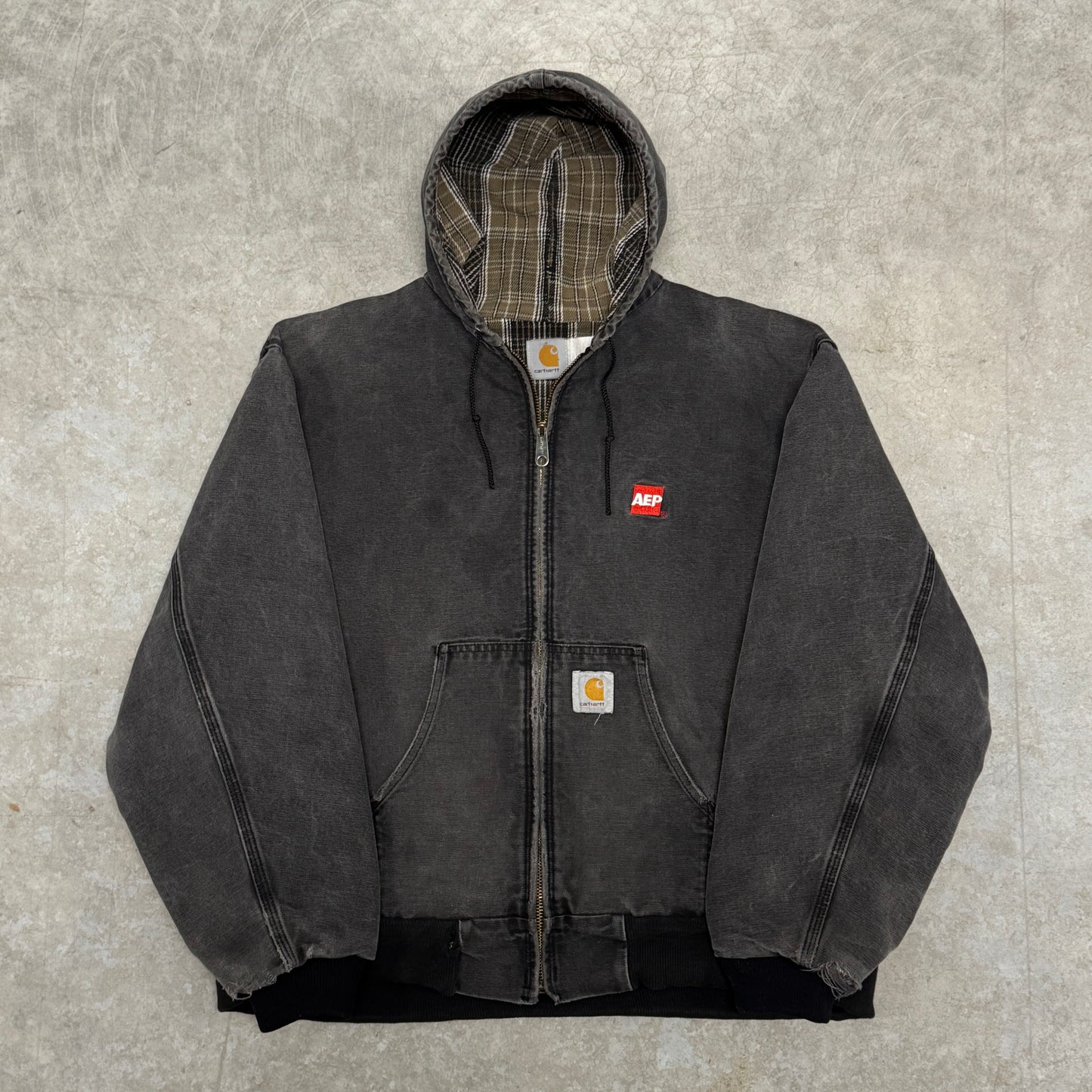 (XL) 90s Carhartt Active Jacket Faded Black J05 BLK